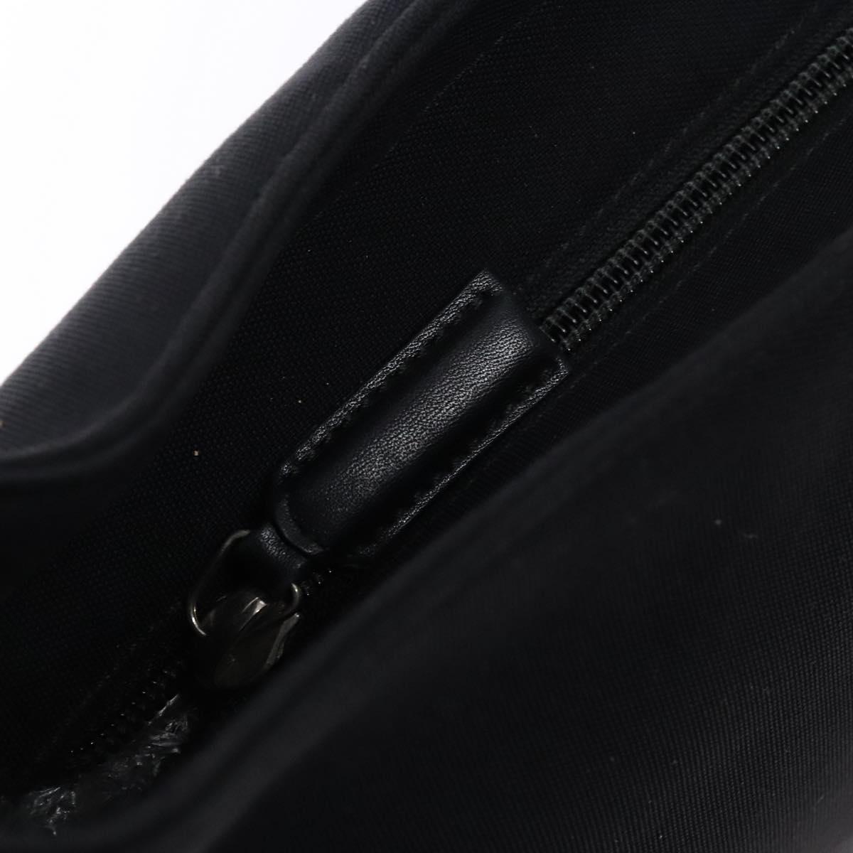 Salvatore Ferragamo Vala Shoulder Bag Canvas Black Silver Auth 134009