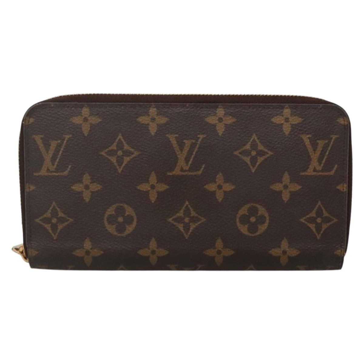 LOUIS VUITTON Monogram Zippy Wallet Long Wallet M42616 LV Auth 134012