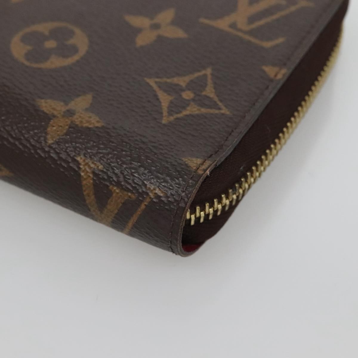 LOUIS VUITTON Monogram Zippy Wallet Long Wallet M42616 LV Auth 134012