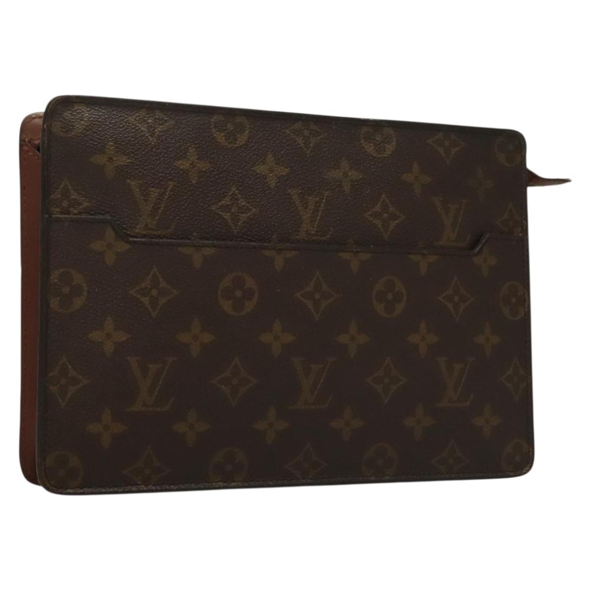 LOUIS VUITTON Monogram Pochette Homme Clutch Bag M51795 LV Auth 134045