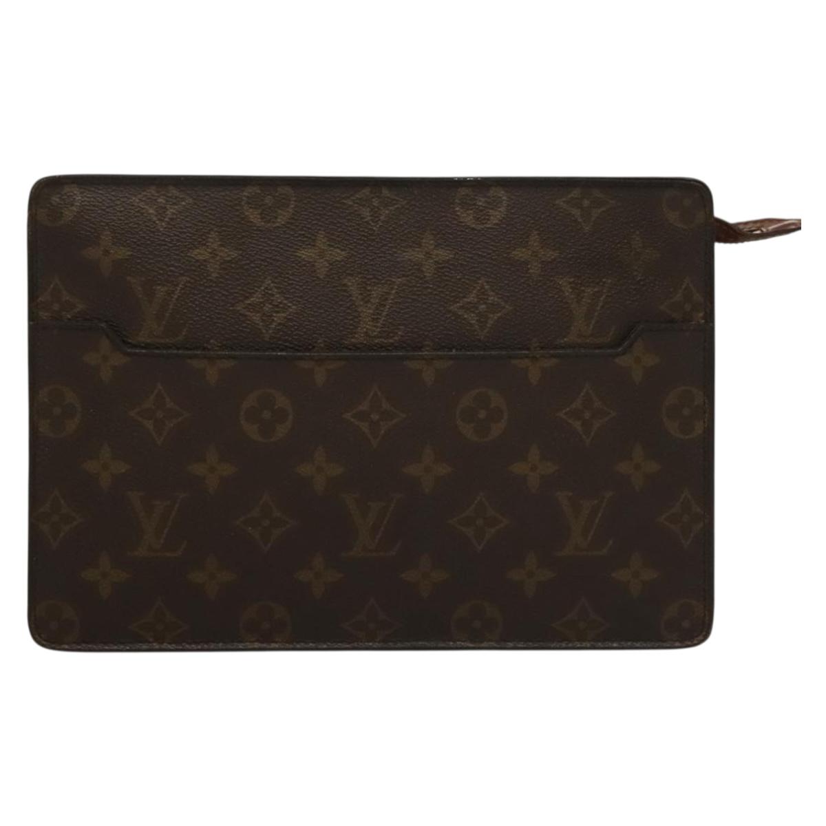 LOUIS VUITTON Monogram Pochette Homme Clutch Bag M51795 LV Auth 134045