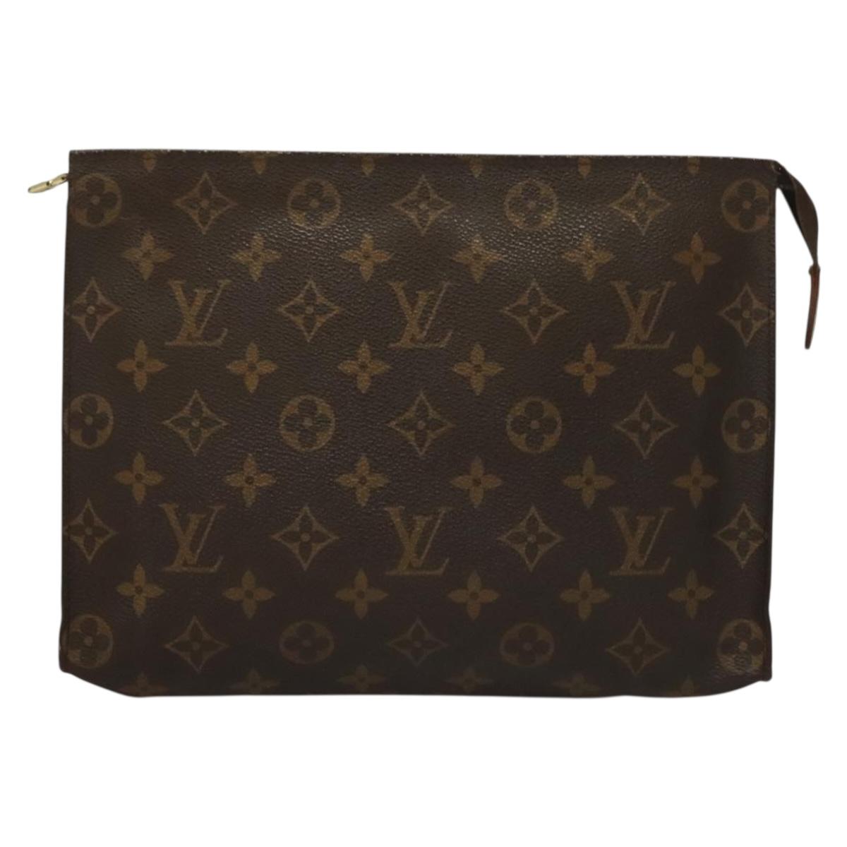 LOUIS VUITTON Monogram Poche Toilette 26 Pouch M47542 LV Auth 134072