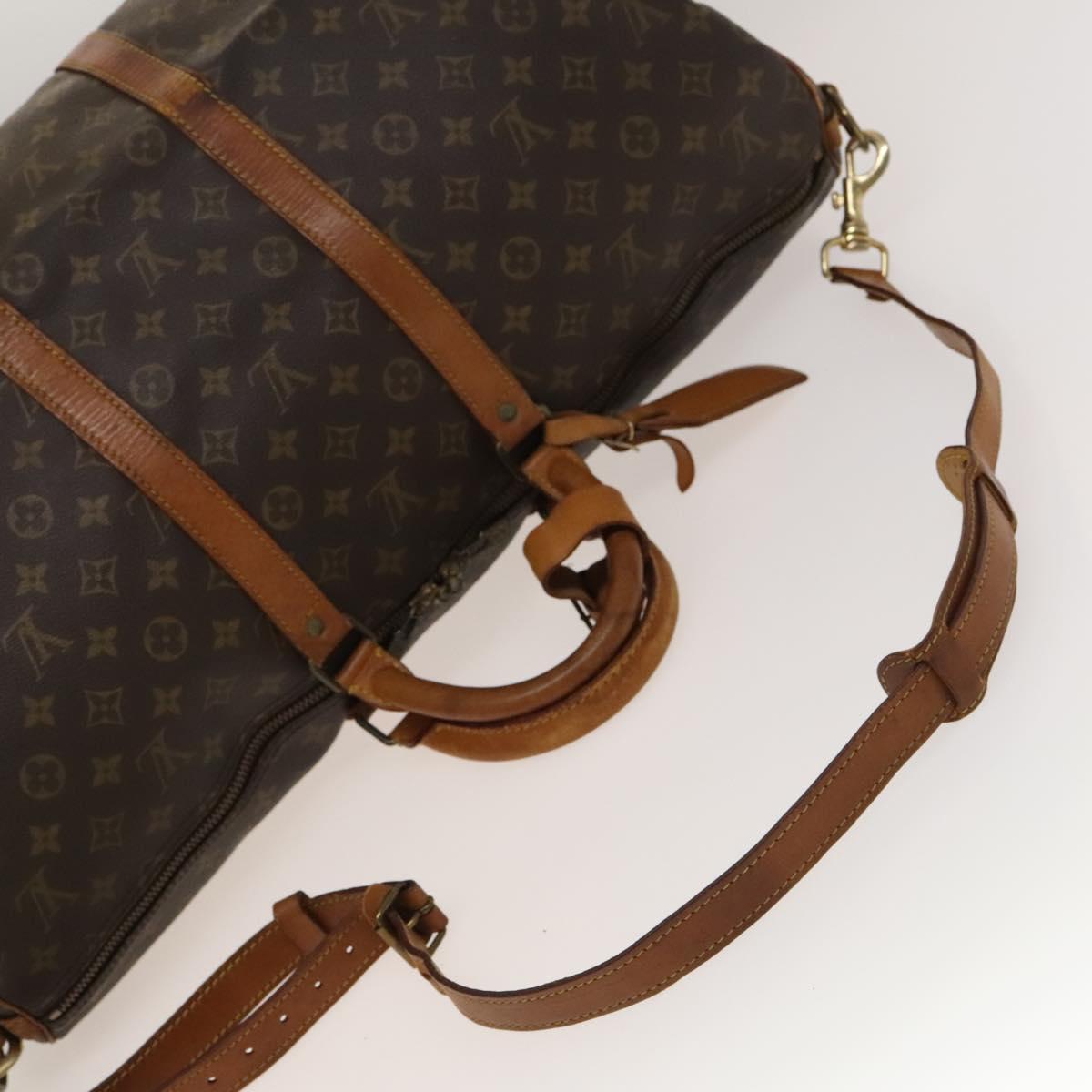 LOUIS VUITTON Monogram Keepall Bandouliere 55 Boston Bag M41414 LV Auth 134119