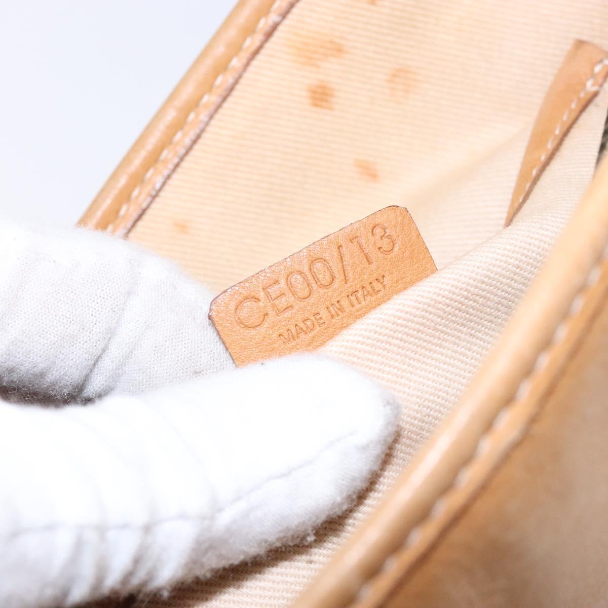 CELINE C Macadam Canvas Hand Bag Beige Auth 134129