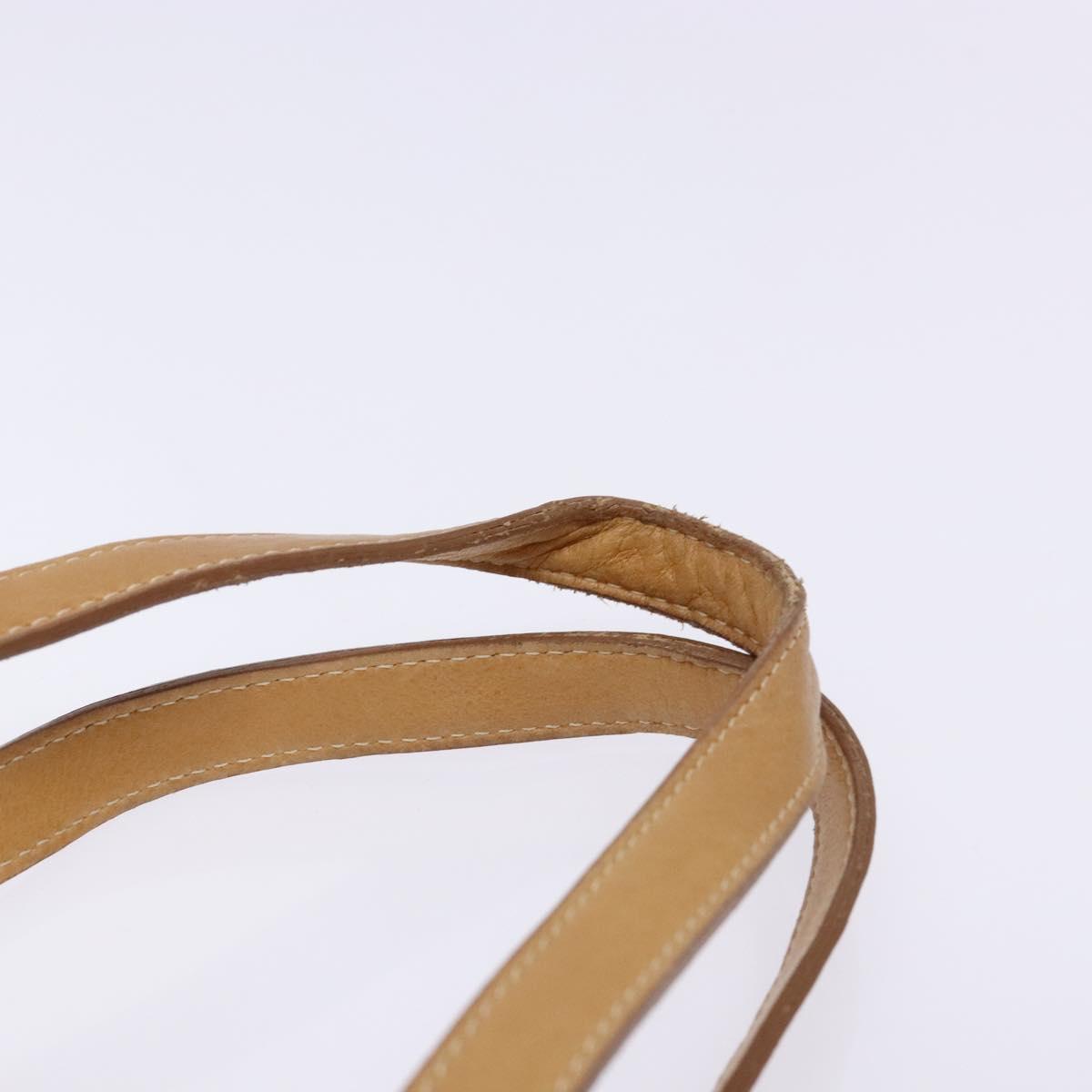 CELINE C Macadam Canvas Hand Bag Beige Auth 134129