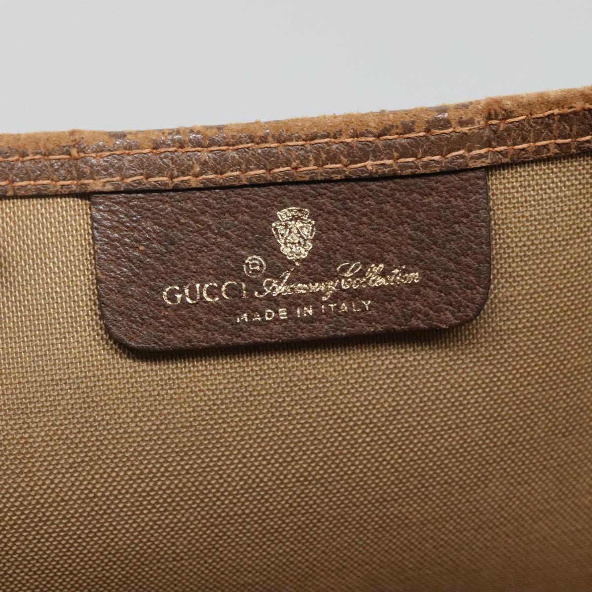 GUCCI GG Supreme Web Sherry Line Tote Bag PVC Beige Gold 39 02 003 Auth 134157