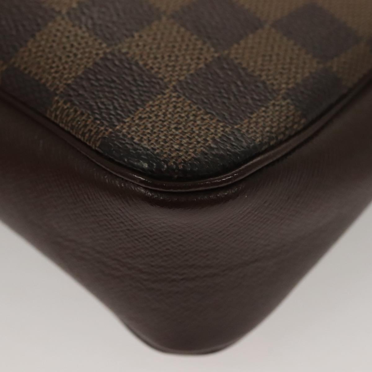 LOUIS VUITTON Damier Ebene Trousse Makeup Pouch N51982 LV Auth 134173