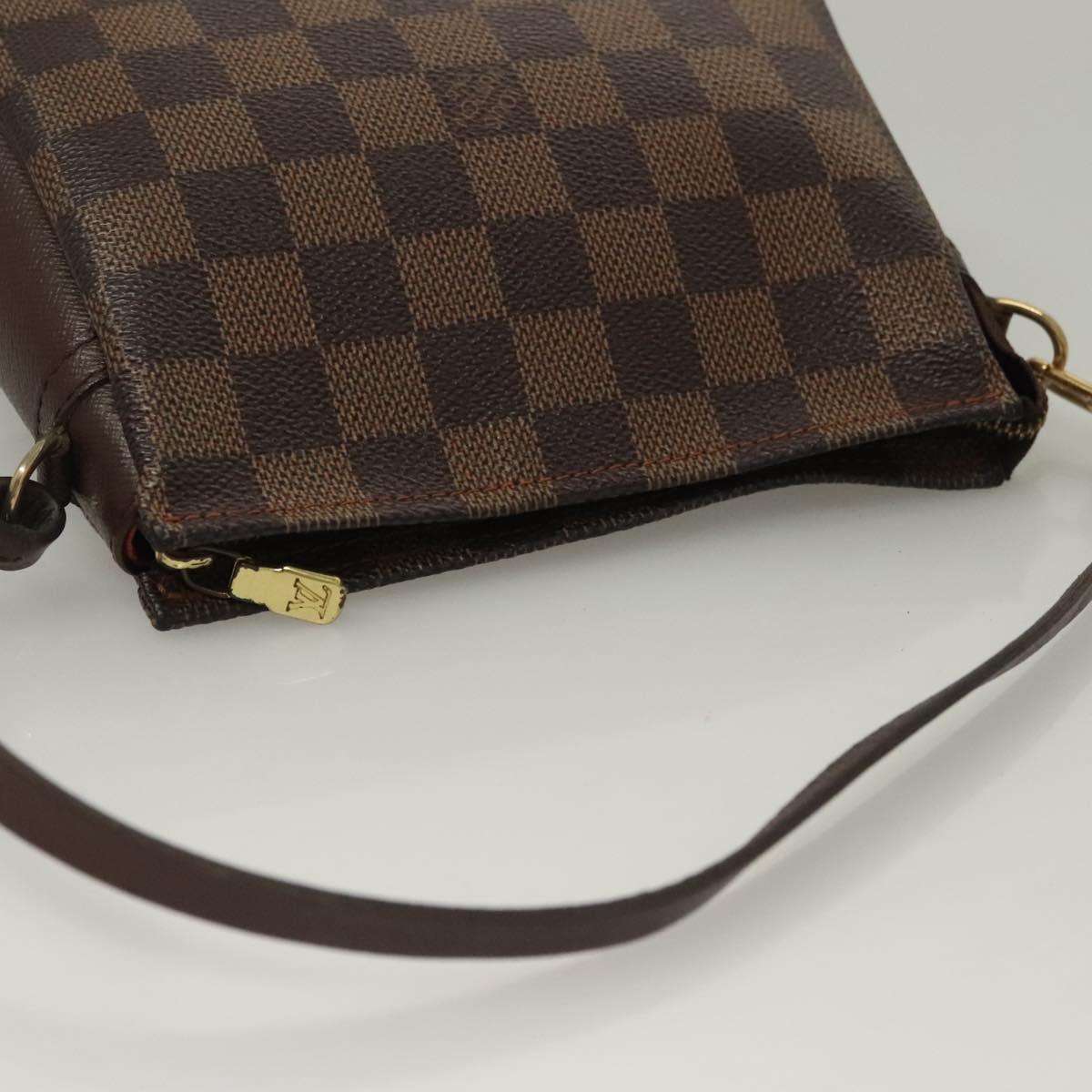 LOUIS VUITTON Damier Ebene Trousse Makeup Pouch N51982 LV Auth 134173