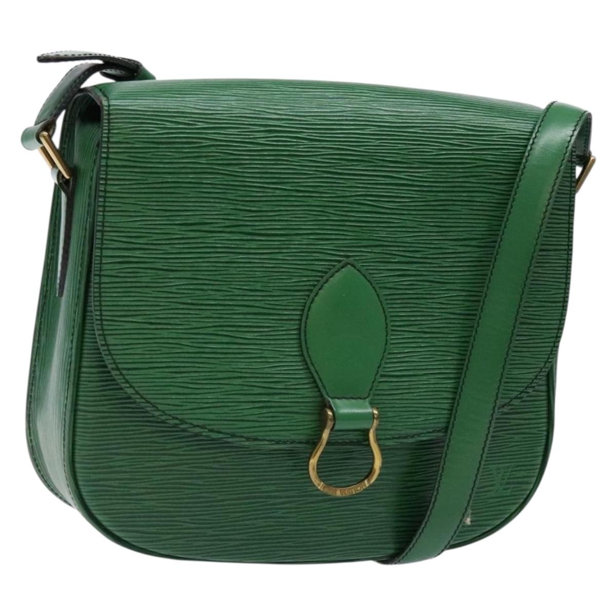 LOUIS VUITTON Epi Saint Cloud GM Shoulder Bag Green M52194 LV Auth 134184