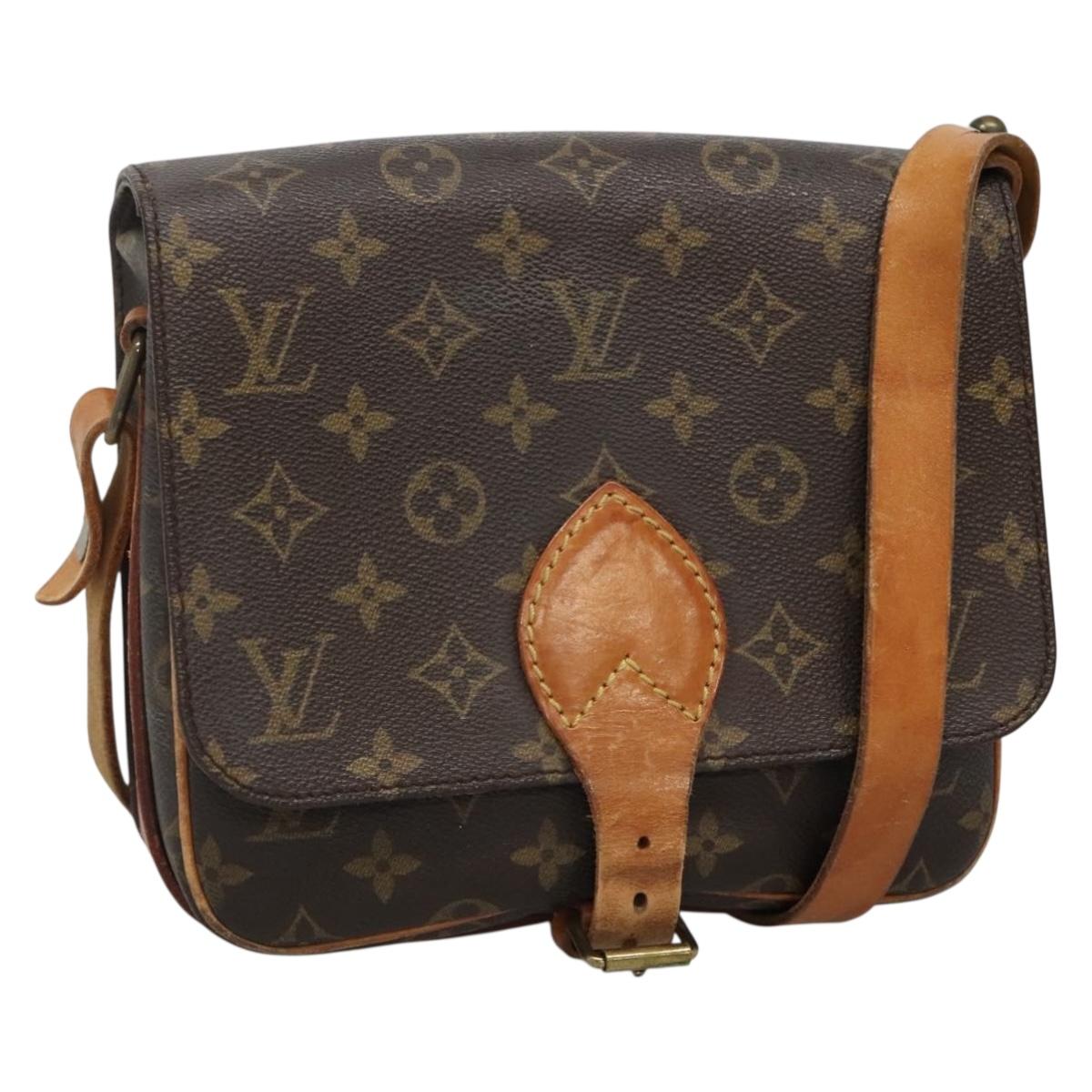 LOUIS VUITTON Monogram Cartouchiere MM Shoulder Bag M51253 LV Auth 134186