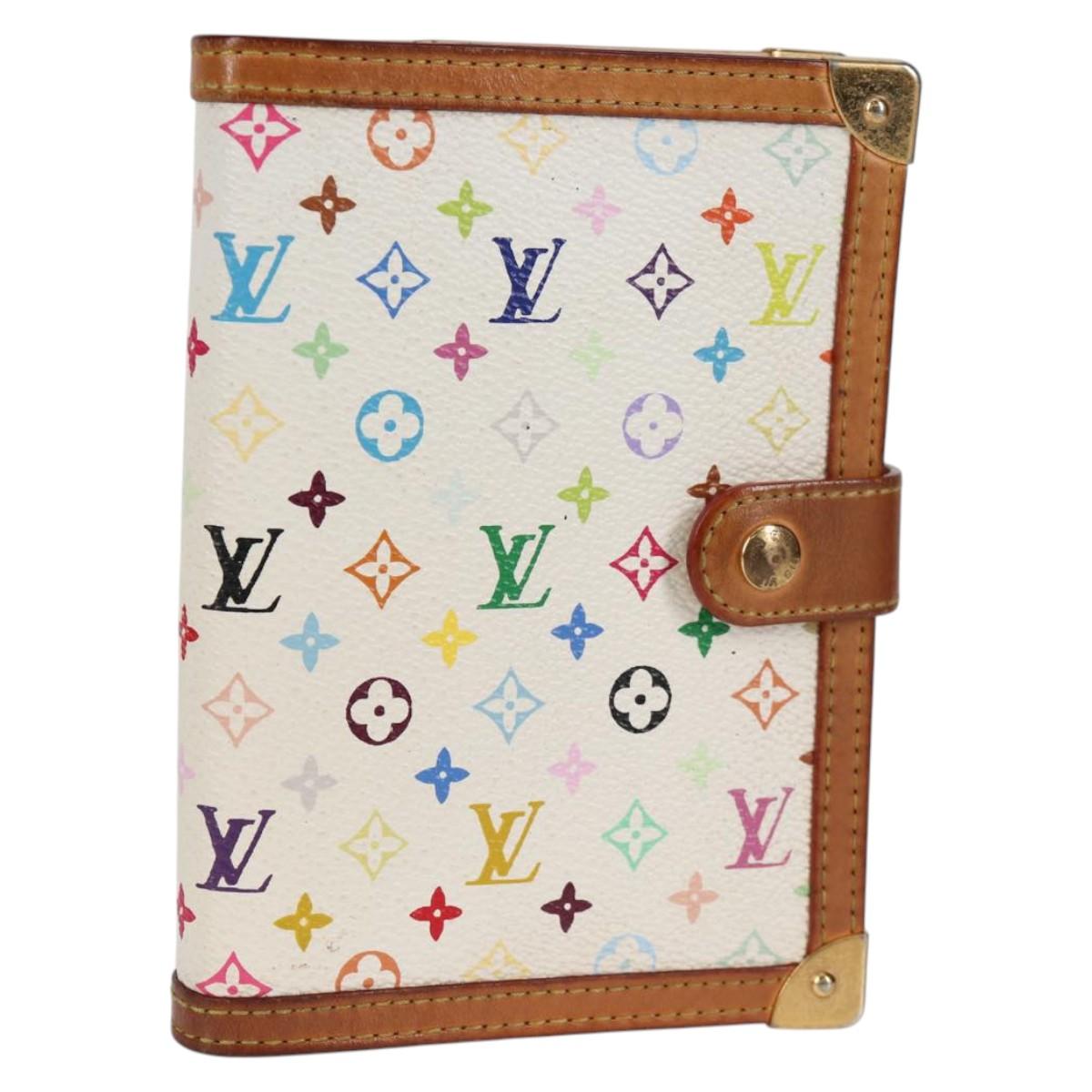 LOUIS VUITTON Multicolor Agenda PM Day Planner Cover White R21074 Auth 134196