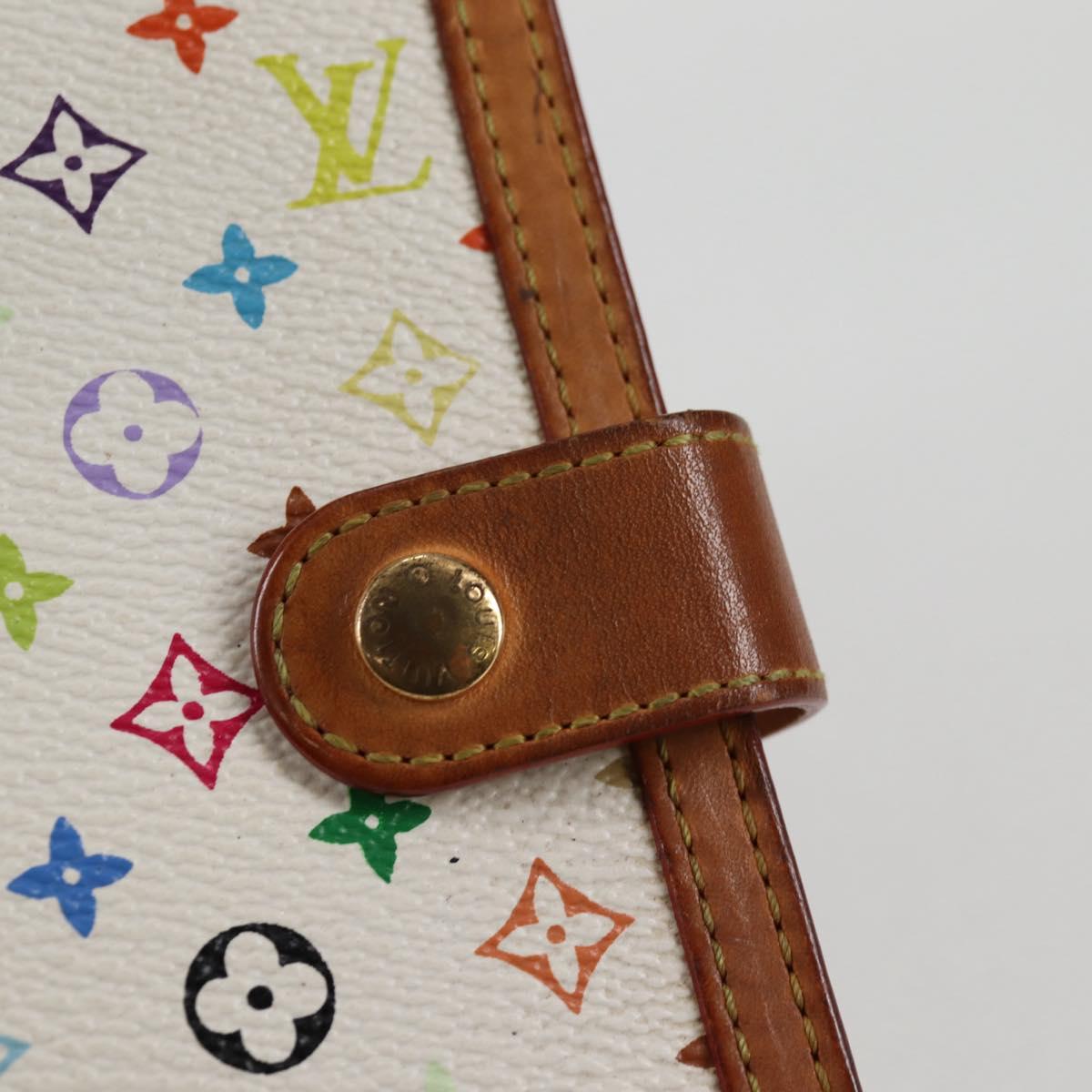 LOUIS VUITTON Multicolor Agenda PM Day Planner Cover White R21074 Auth 134196