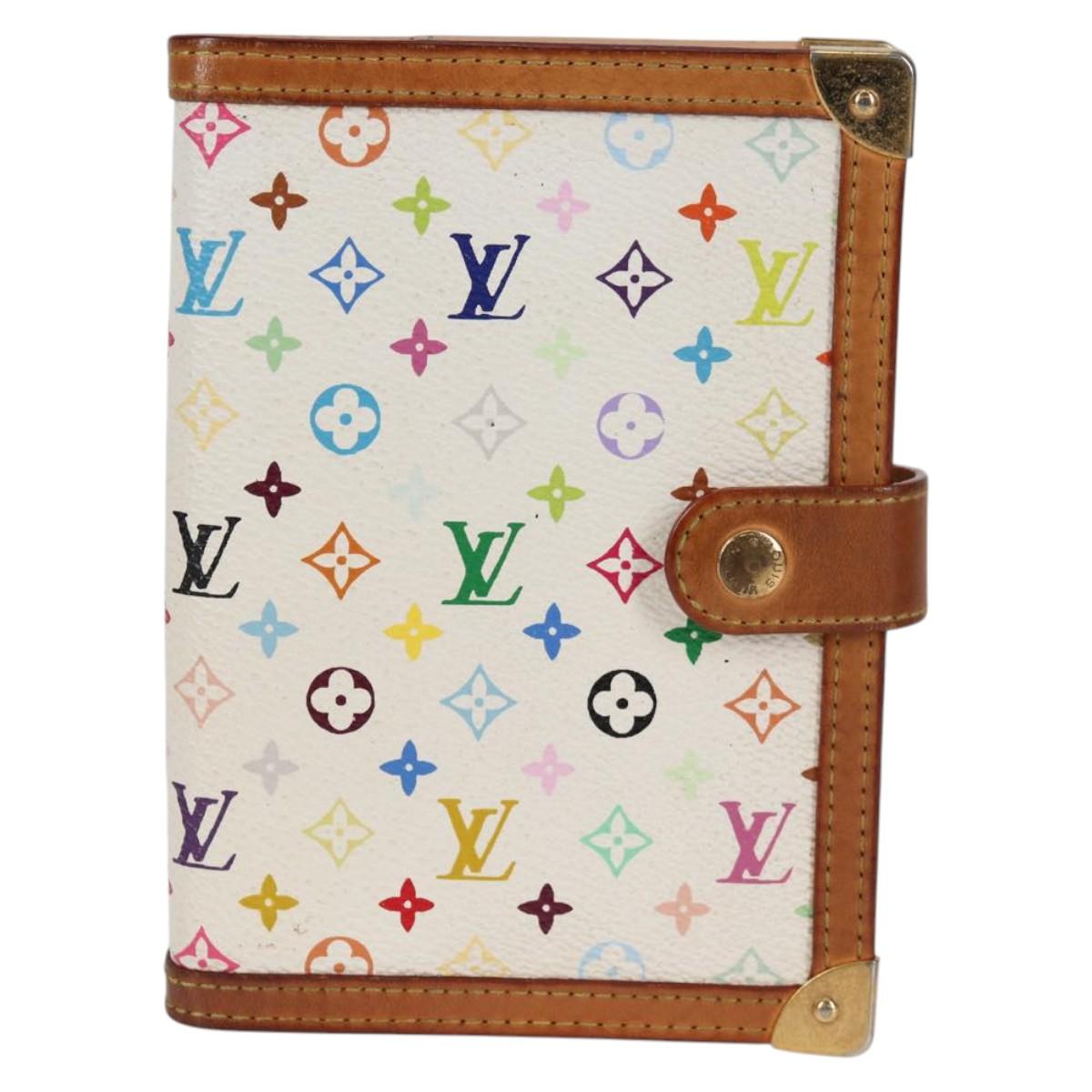 LOUIS VUITTON Multicolor Agenda PM Day Planner Cover White R21074 Auth 134196