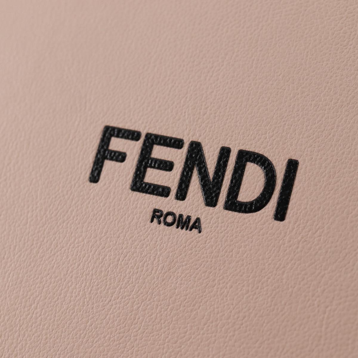 FENDI box Shoulder Bag Leather Pink Gold Auth 134203M