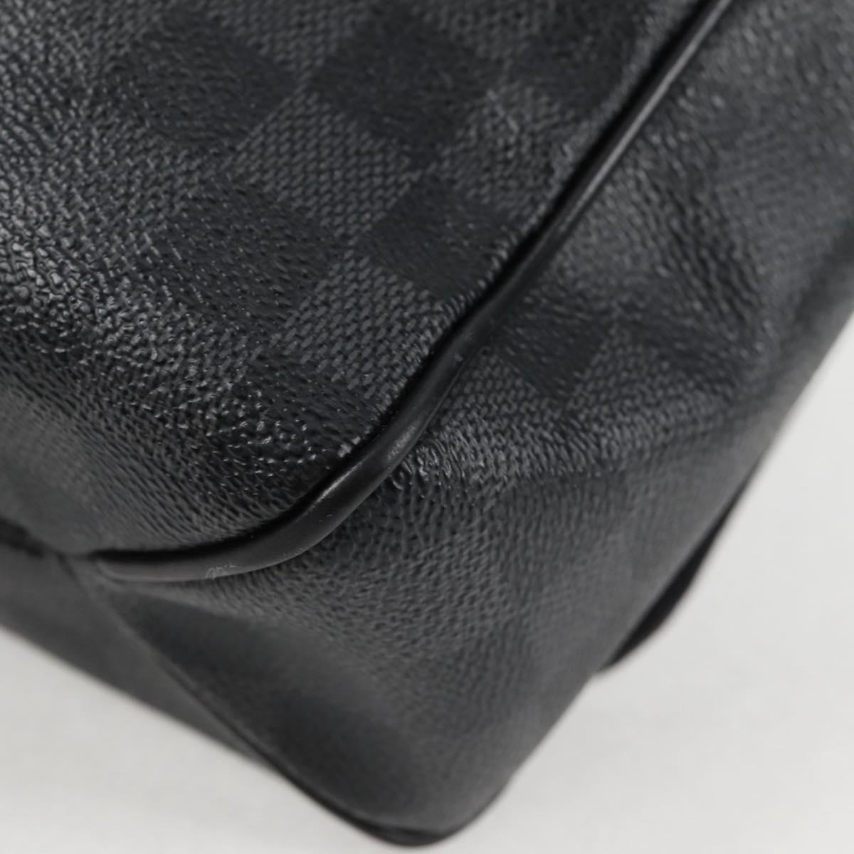 LOUIS VUITTON Damier Graphite District MM Shoulder Bag N41272 LV Auth 134210V