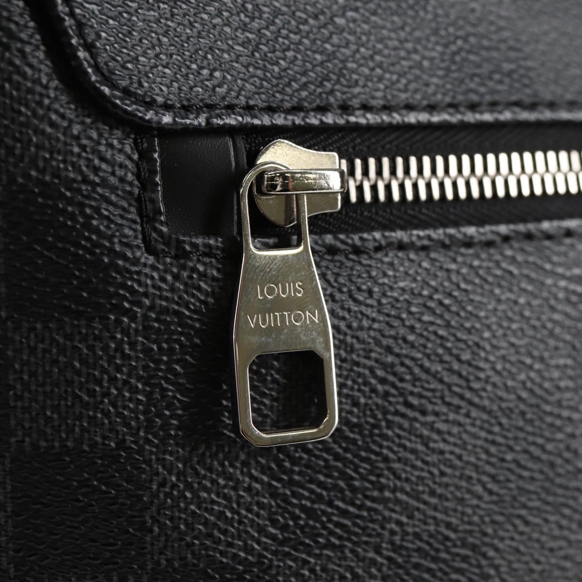 LOUIS VUITTON Damier Graphite District MM Shoulder Bag N41272 LV Auth 134210V