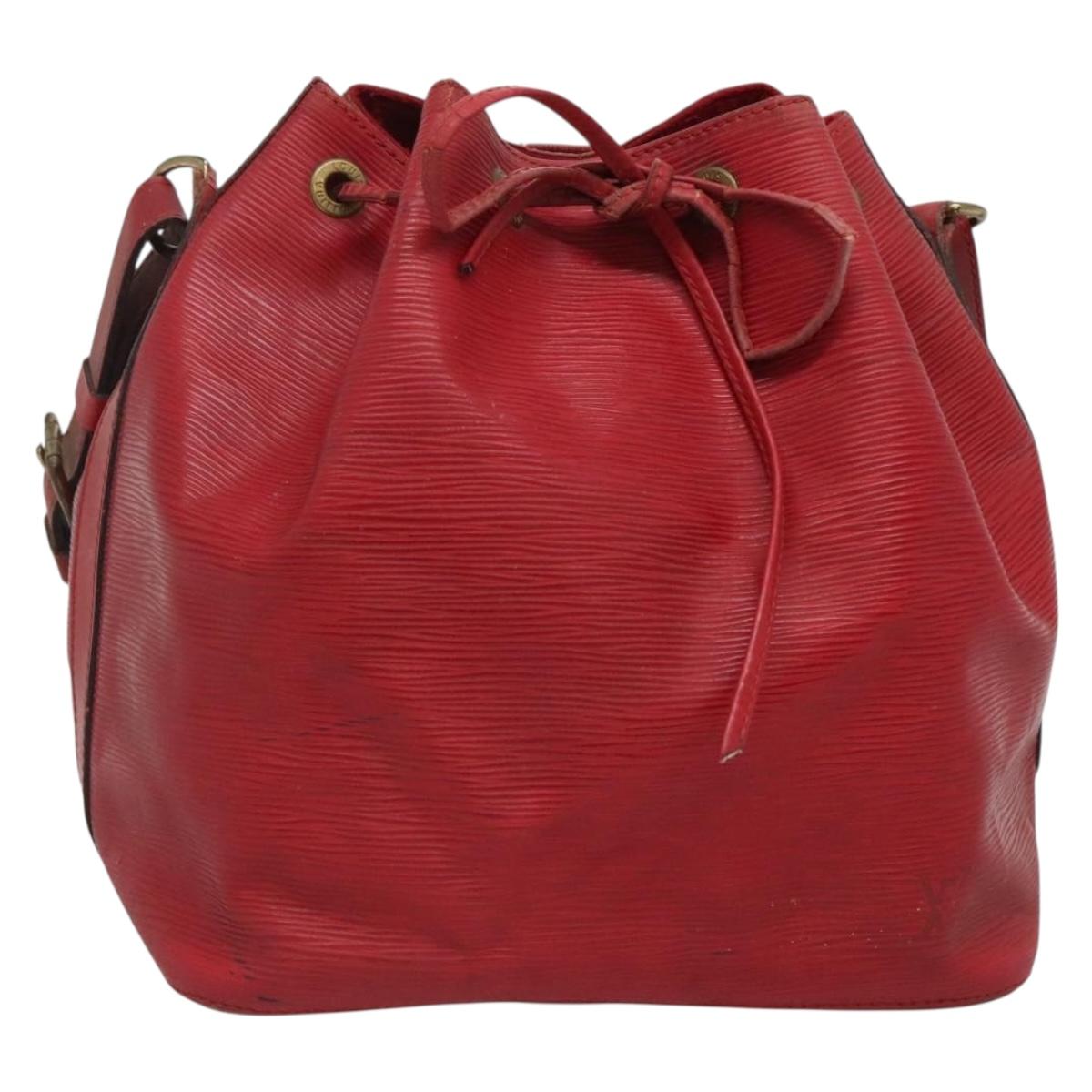 LOUIS VUITTON Epi Petit Noe Shoulder Bag Red M44107 LV Auth 134214