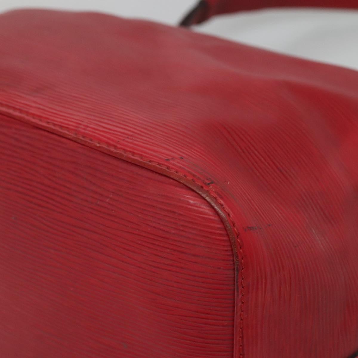 LOUIS VUITTON Epi Petit Noe Shoulder Bag Red M44107 LV Auth 134214