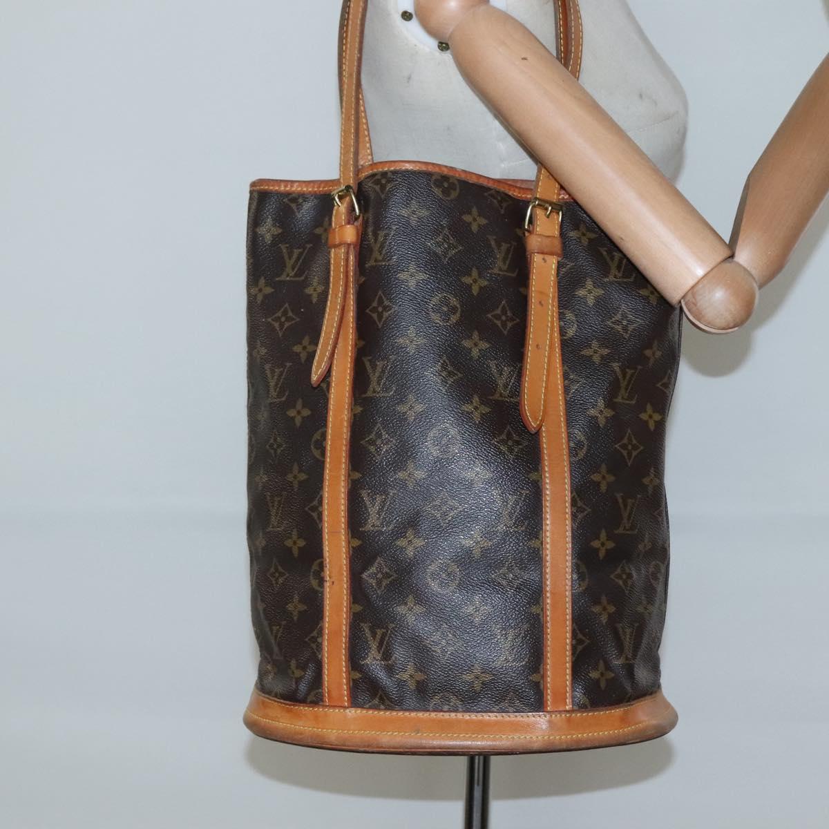 LOUIS VUITTON Monogram Bucket GM Shoulder Bag M42236 LV Auth 134242