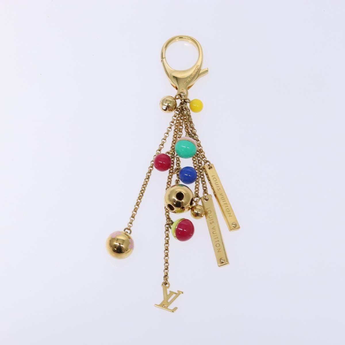 LOUIS VUITTON Porte Cles Grullo Key Holder metal Gold M62227 LV Auth 134248V