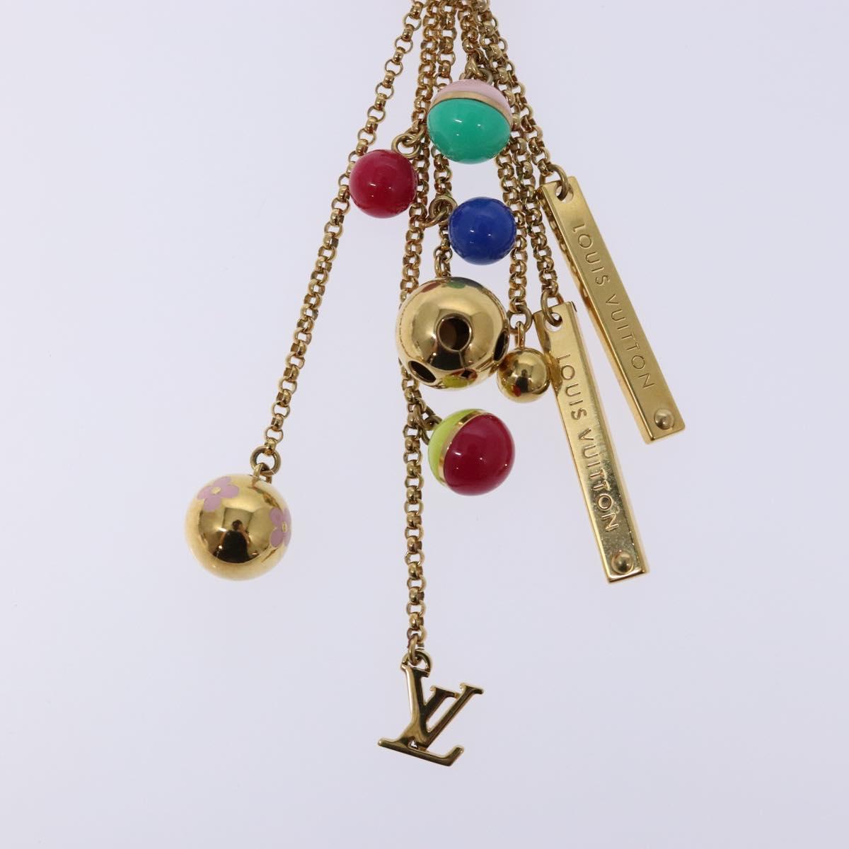 LOUIS VUITTON Porte Cles Grullo Key Holder metal Gold M62227 LV Auth 134248V