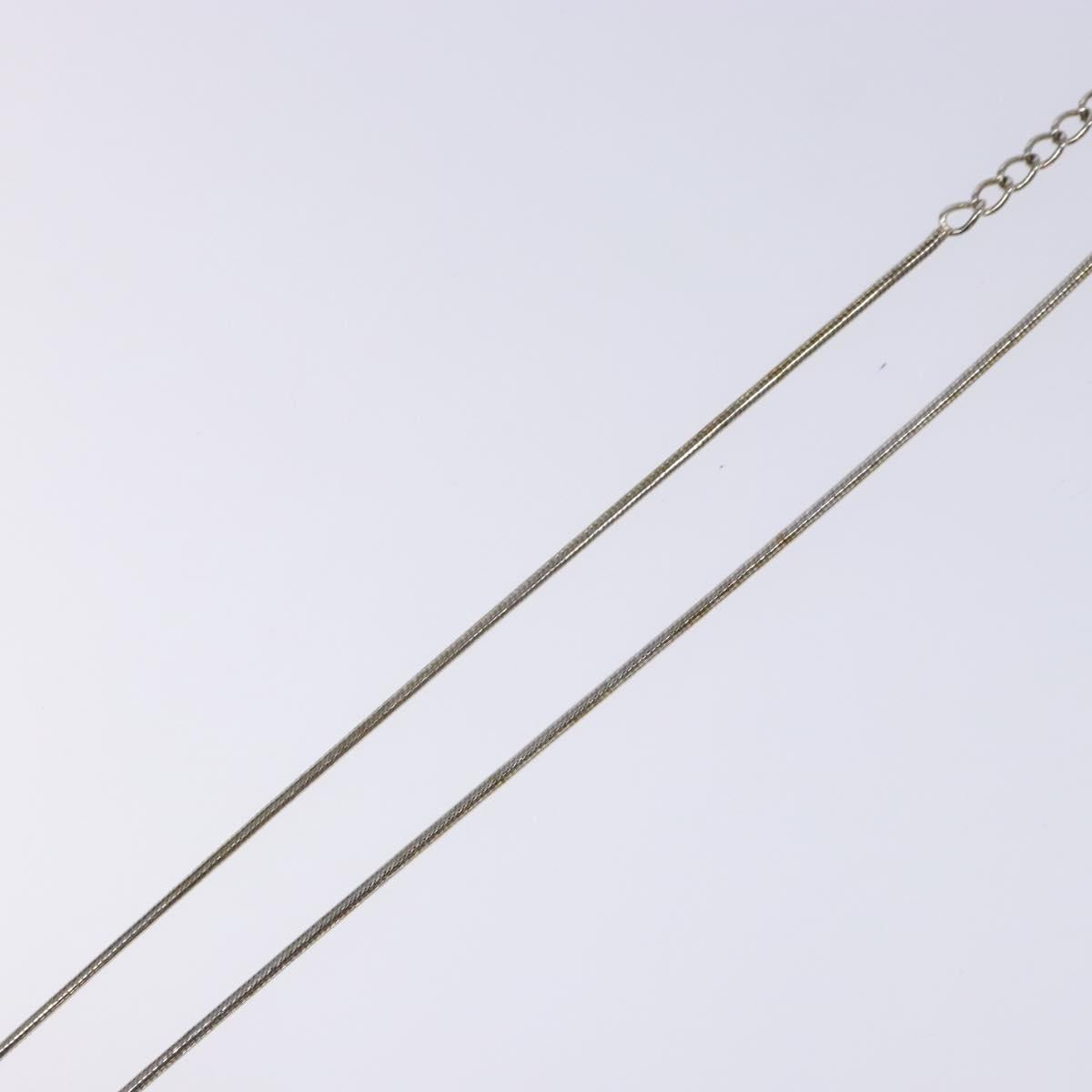 Christian Dior Necklace metal Silver Auth 134257