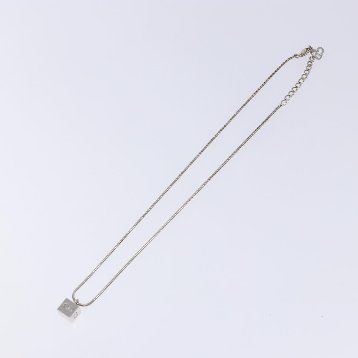 Christian Dior Necklace metal Silver Auth 134257