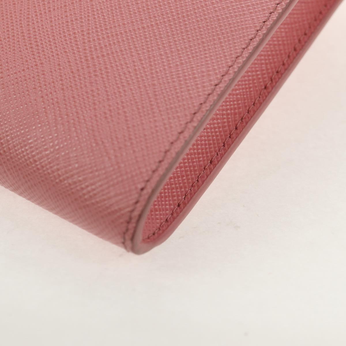 PRADA Chain Shoulder Bag Leather 2way Pink Gold 1BP050 Auth 134332M