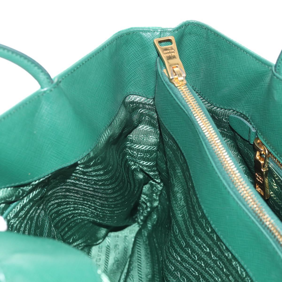 PRADA Tote Bag Nylon Green Gold Auth 134335AM