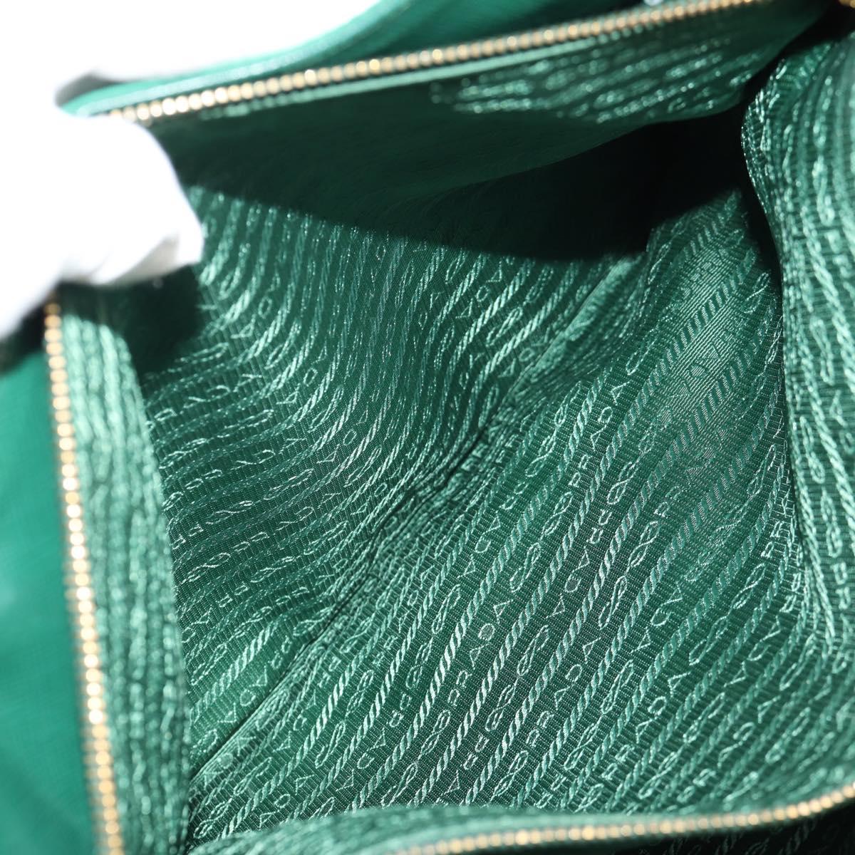 PRADA Tote Bag Nylon Green Gold Auth 134335AM