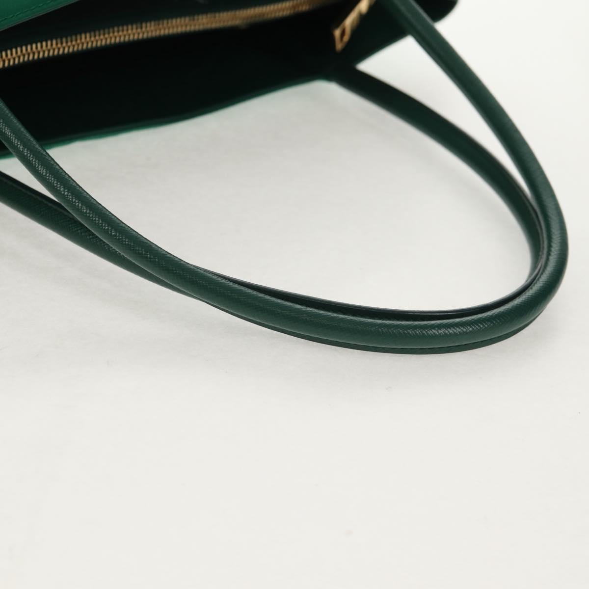 PRADA Tote Bag Nylon Green Gold Auth 134335AM