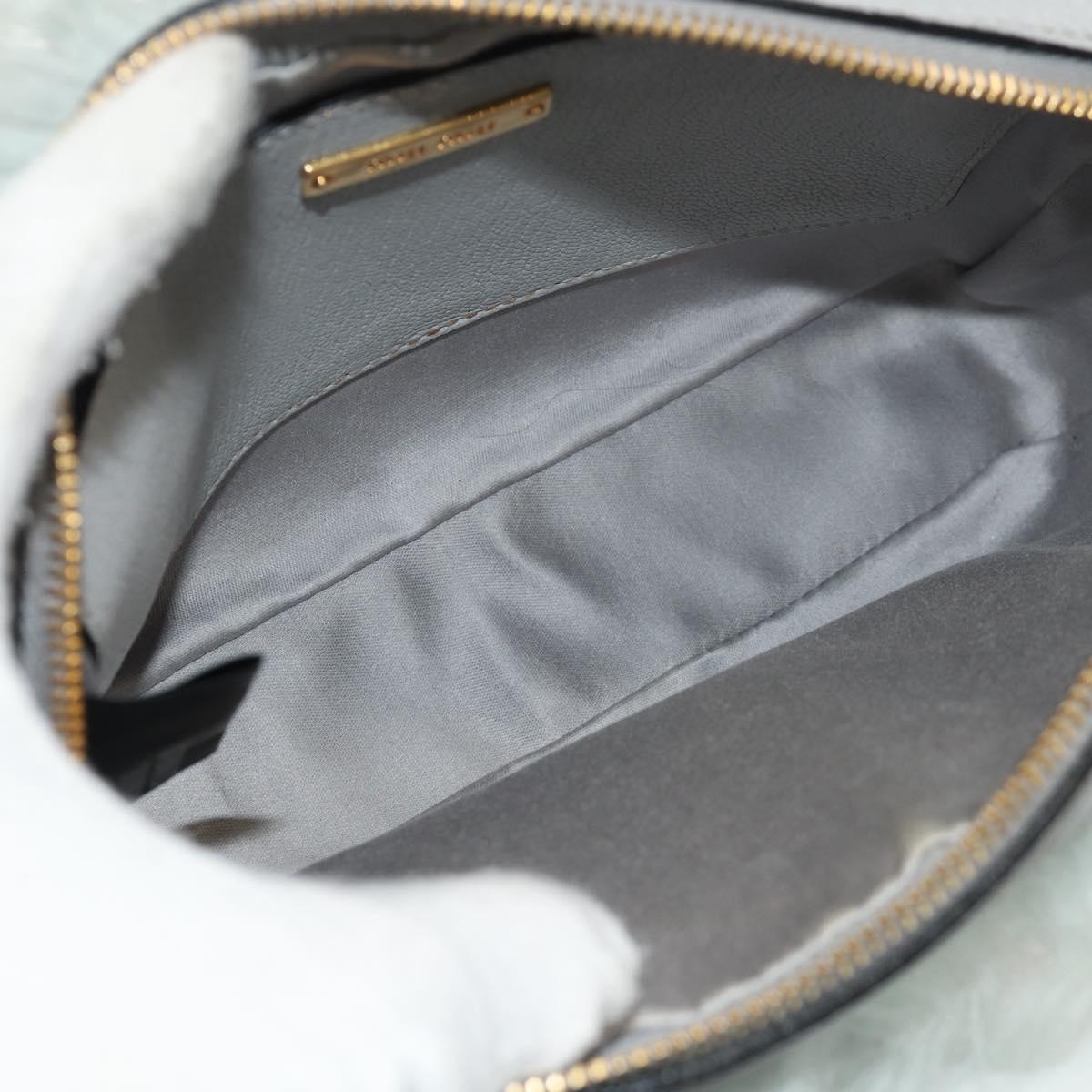 Miu Miu Shoulder Bag Fur Gray Gold Auth 134337V