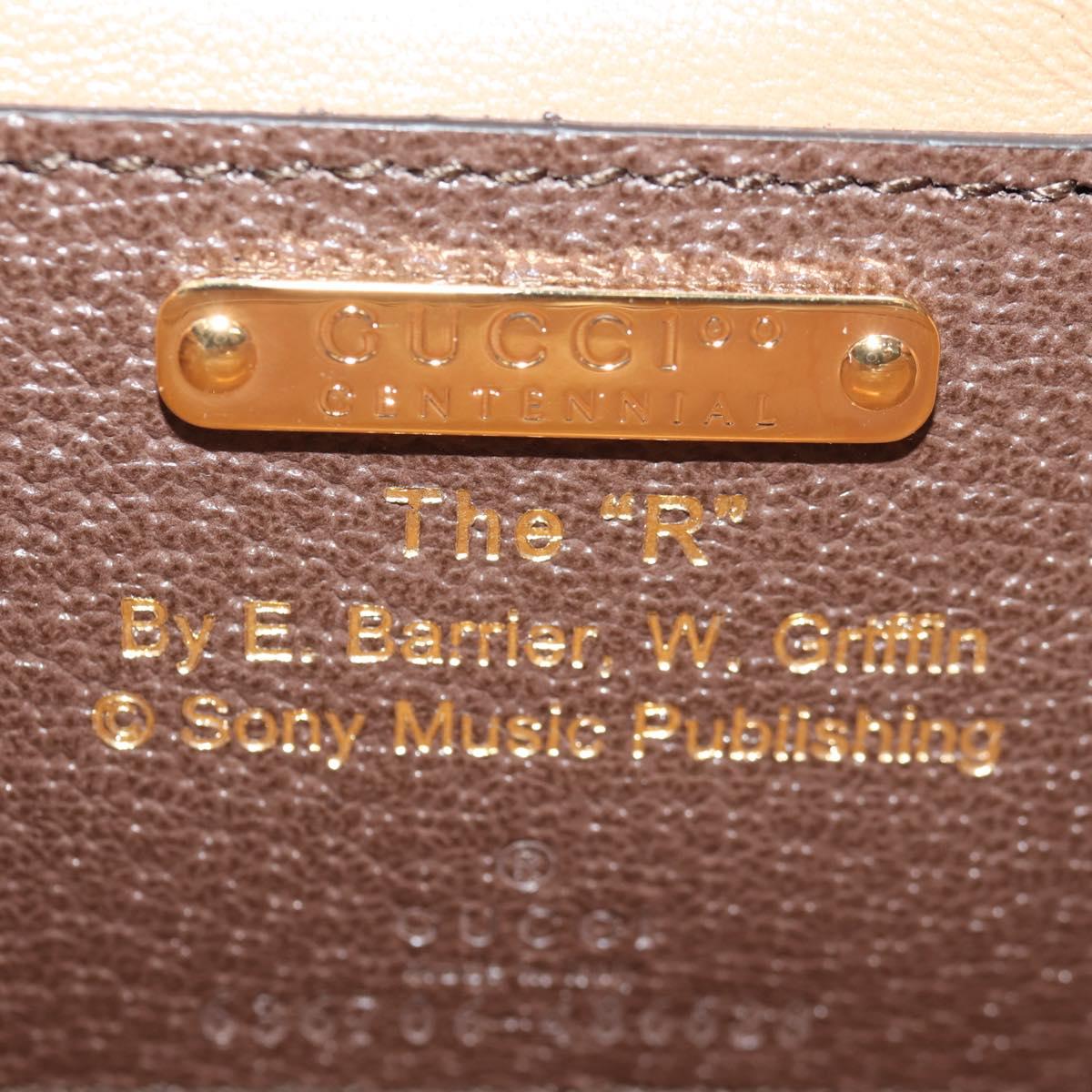 GUCCI New Jackie Shoulder Bag Canvas Brown Gold 636706 Auth 134340AM