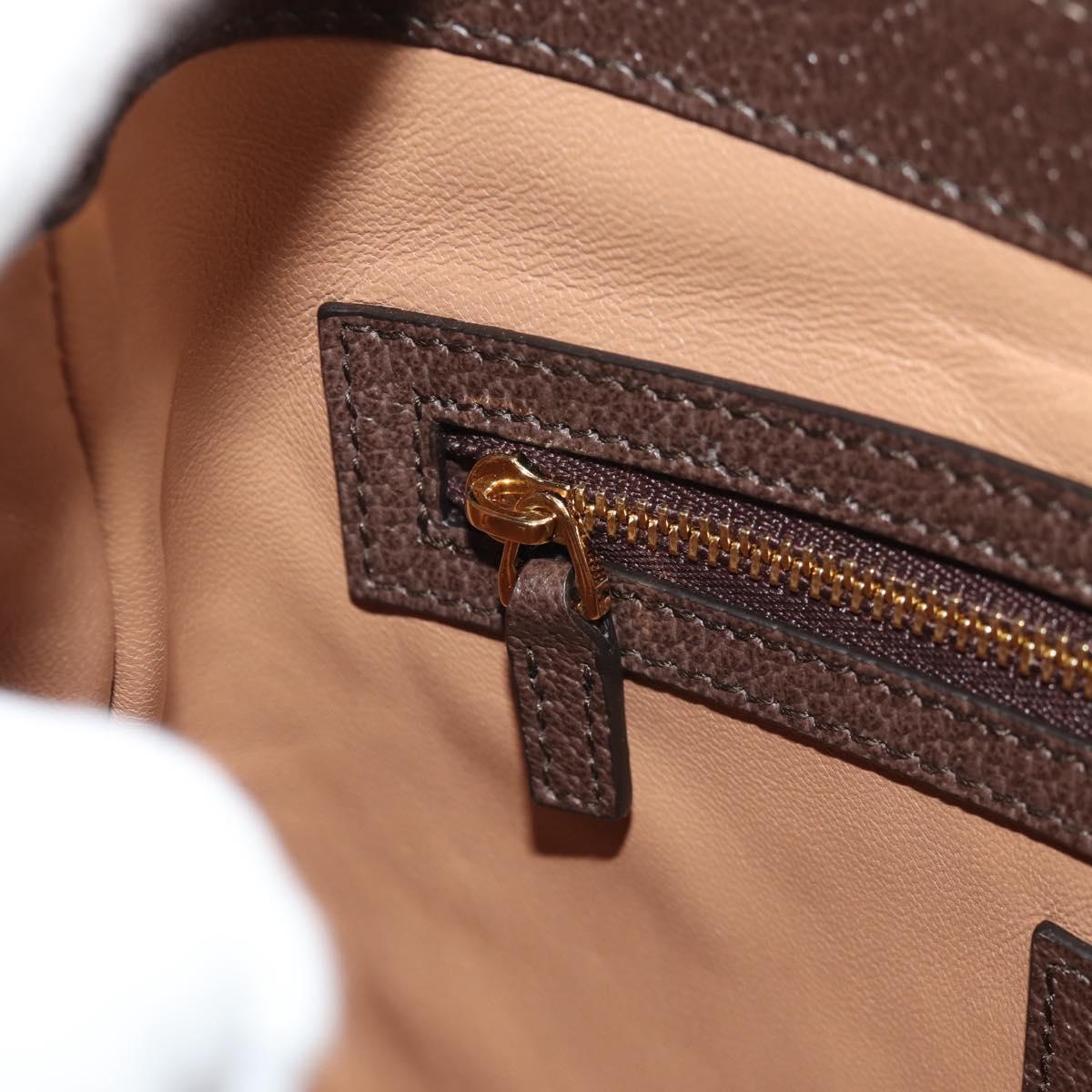 GUCCI New Jackie Shoulder Bag Canvas Brown Gold 636706 Auth 134340SM