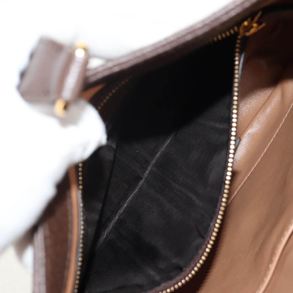 GUCCI New Jackie Shoulder Bag Canvas Brown Gold 636706 Auth 134340AM