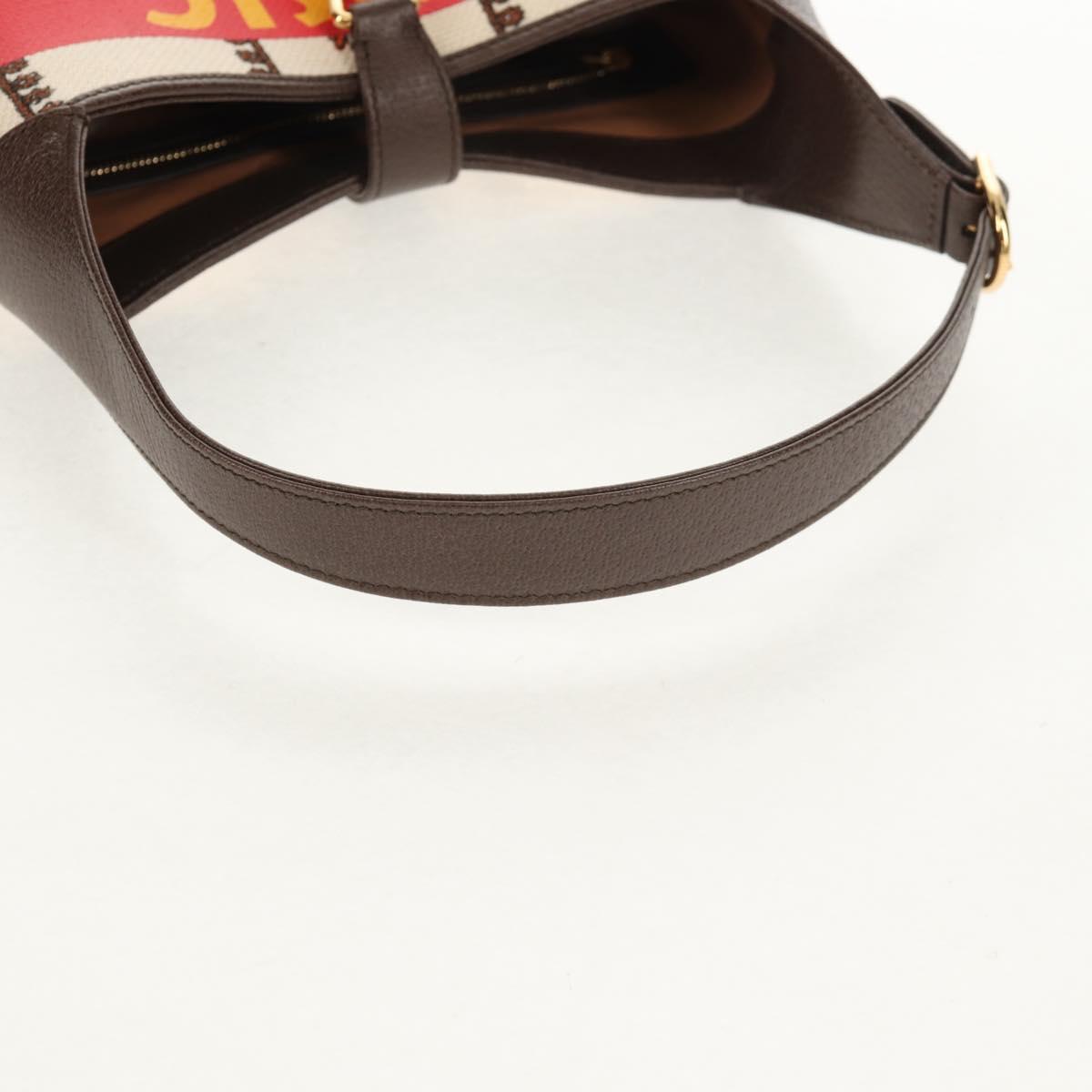 GUCCI New Jackie Shoulder Bag Canvas Brown Gold 636706 Auth 134340AM