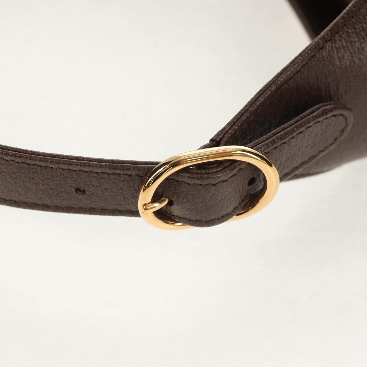 GUCCI New Jackie Shoulder Bag Canvas Brown Gold 636706 Auth 134340AM