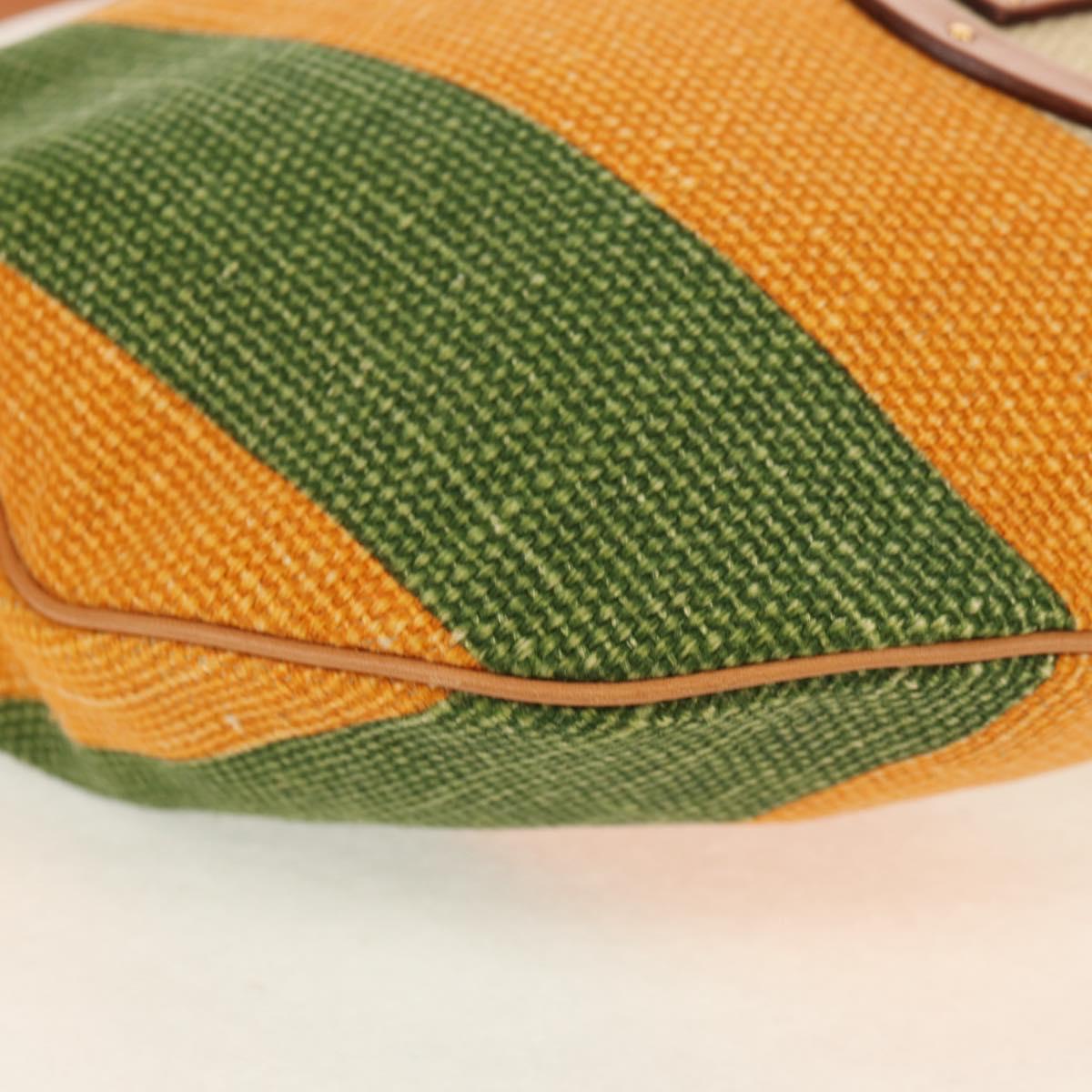 GUCCI Interlocking Shoulder Bag Canvas Multicolor Gold Auth 134341V