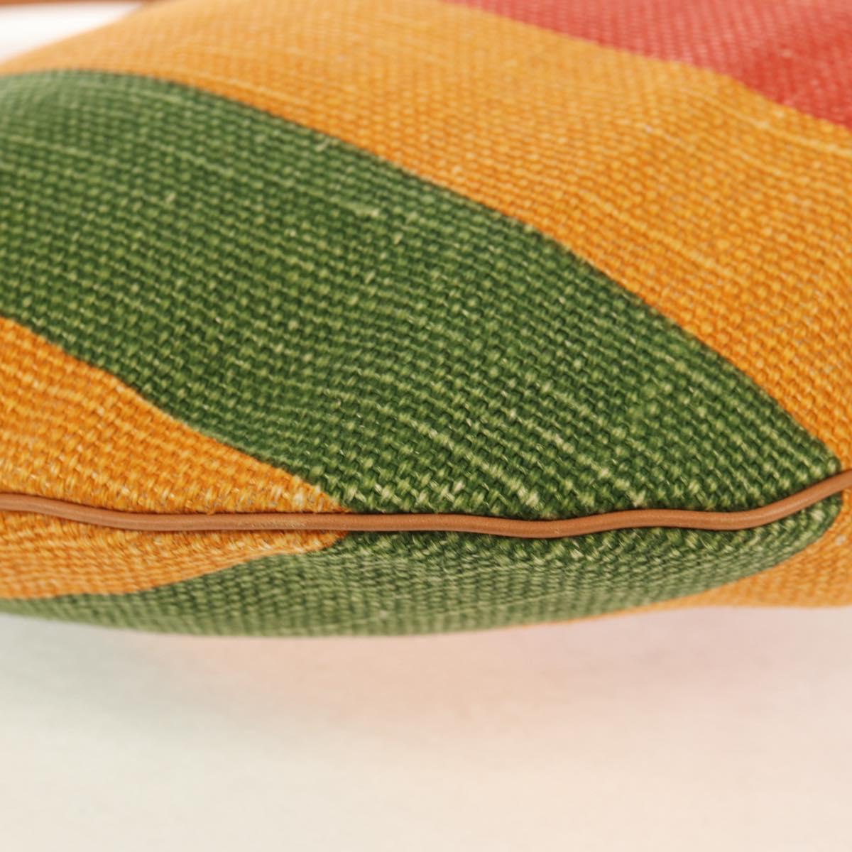 GUCCI Interlocking Shoulder Bag Canvas Multicolor Gold Auth 134341V