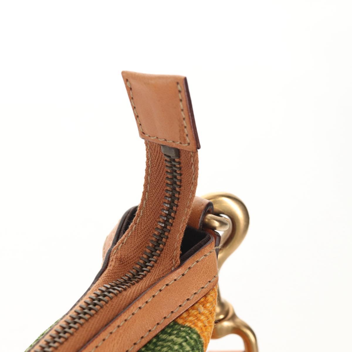 GUCCI Interlocking Shoulder Bag Canvas Multicolor Gold Auth 134341V
