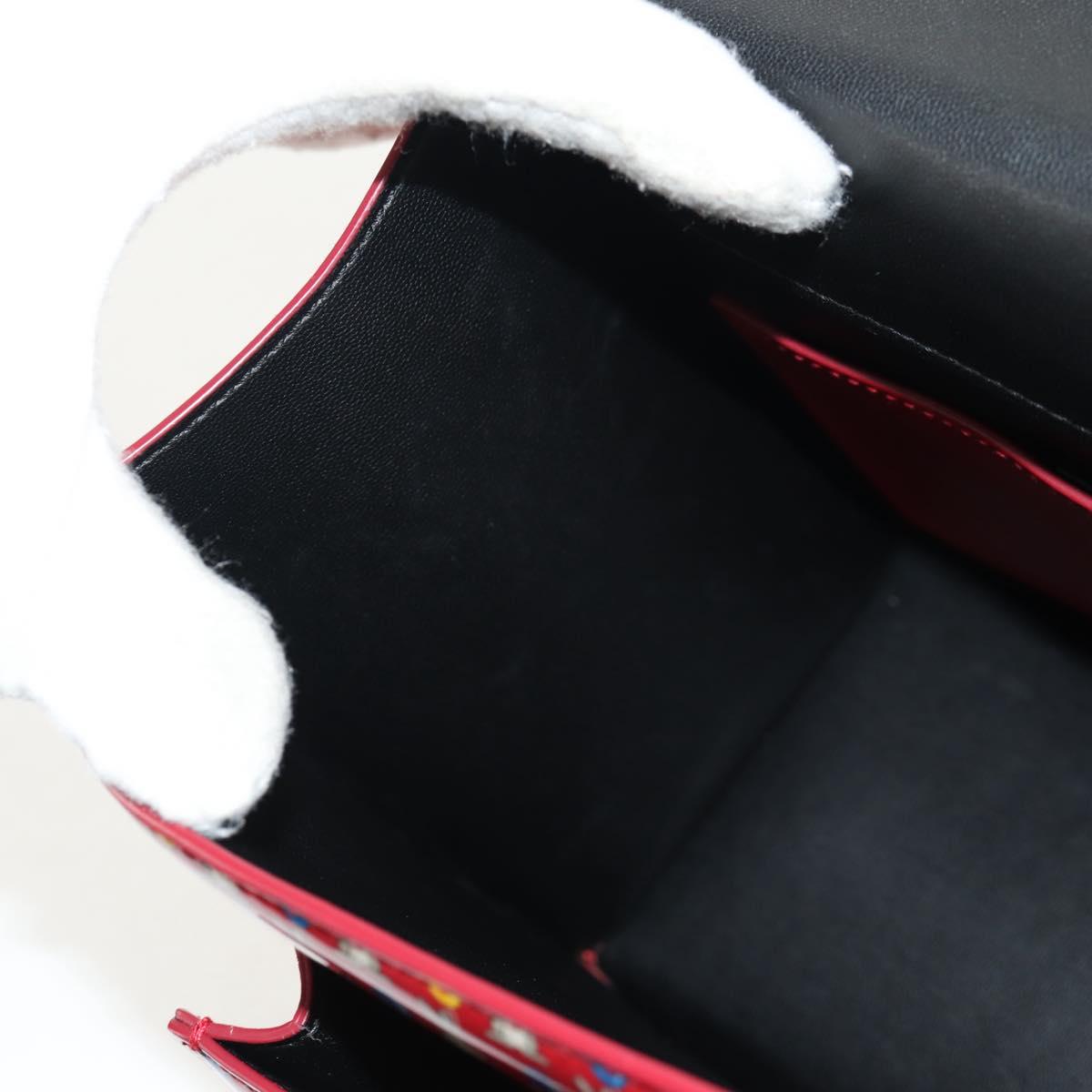 Salvatore Ferragamo Vala Backpack Vinyl Coating 3way Red Gold Auth 134344AV