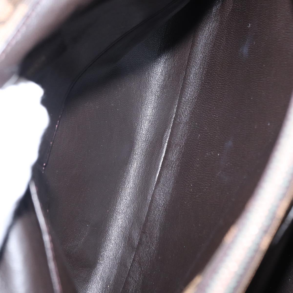 FENDI Zucca Canvas Tote Bag Black Brown Auth 134349AV