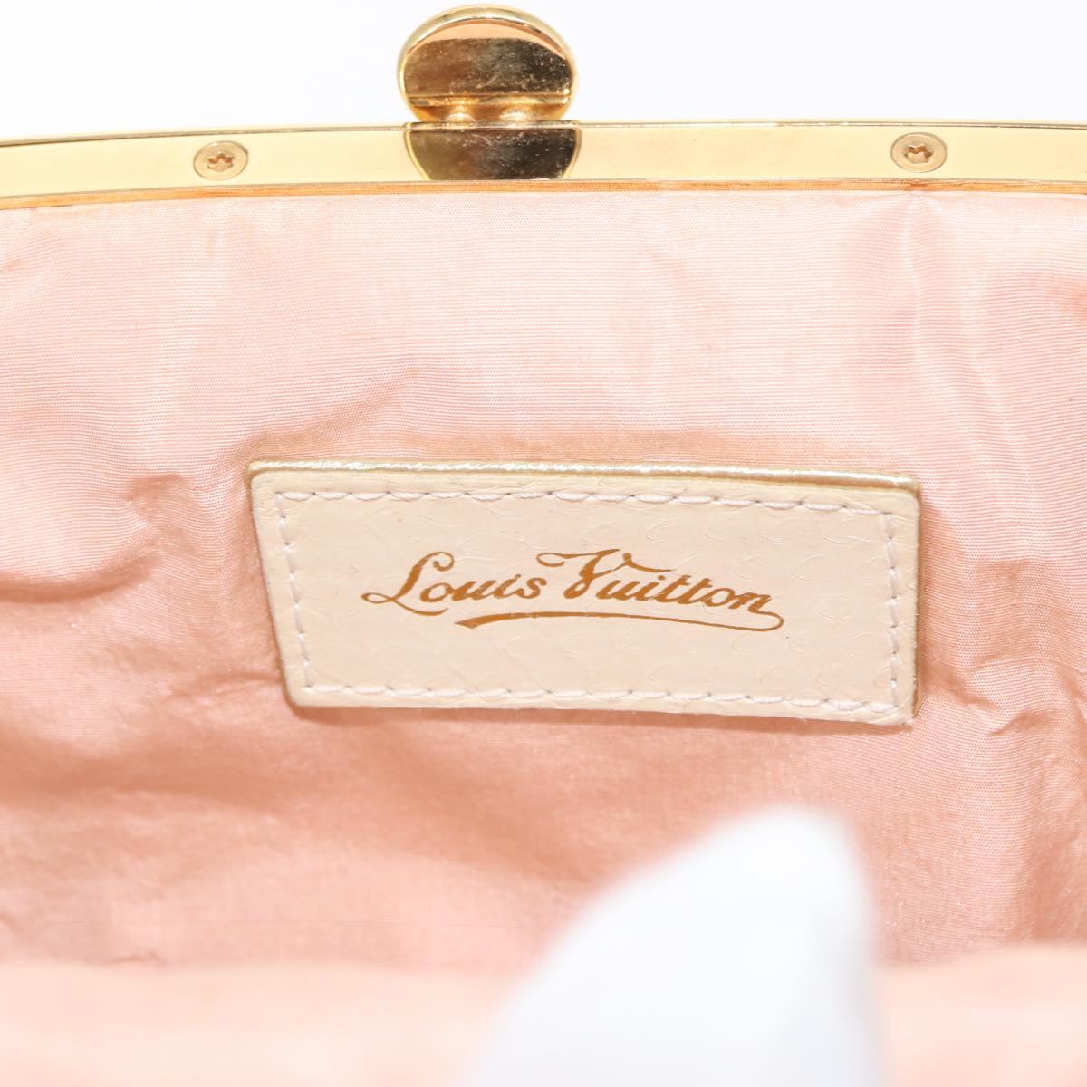 LOUIS VUITTON Multicolor Satin Omoniere Pouch White M92060 LV Auth 134363SAV