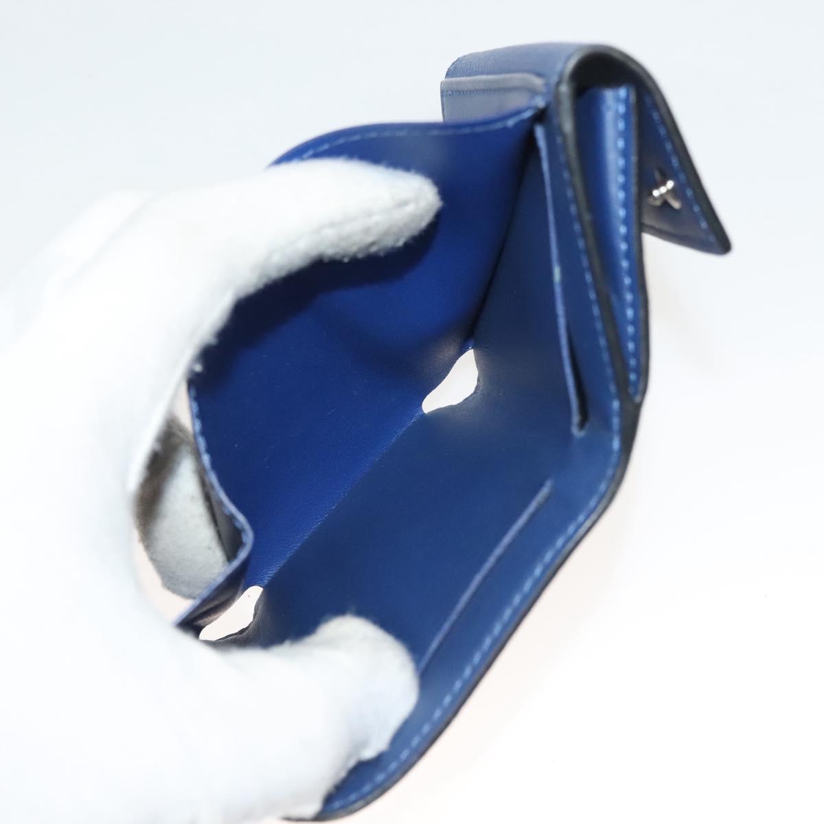 LOUIS VUITTON Taigalama Discovery Compact wallet Wallet Blue M67620 Auth 134375