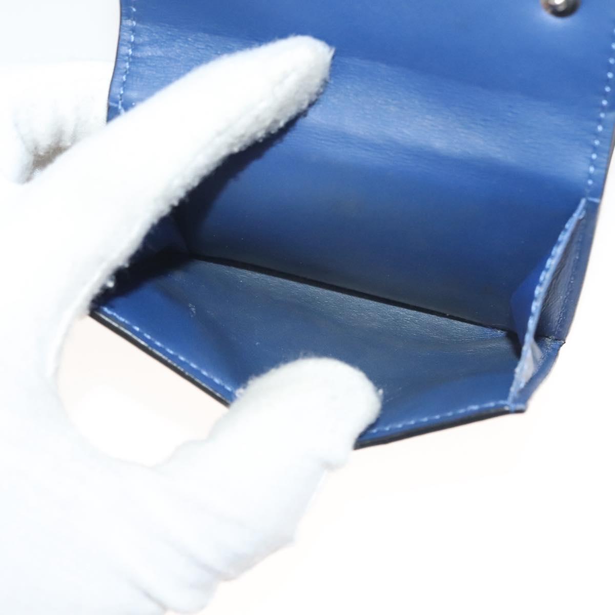 LOUIS VUITTON Taigalama Discovery Compact wallet Wallet Blue M67620 Auth 134375