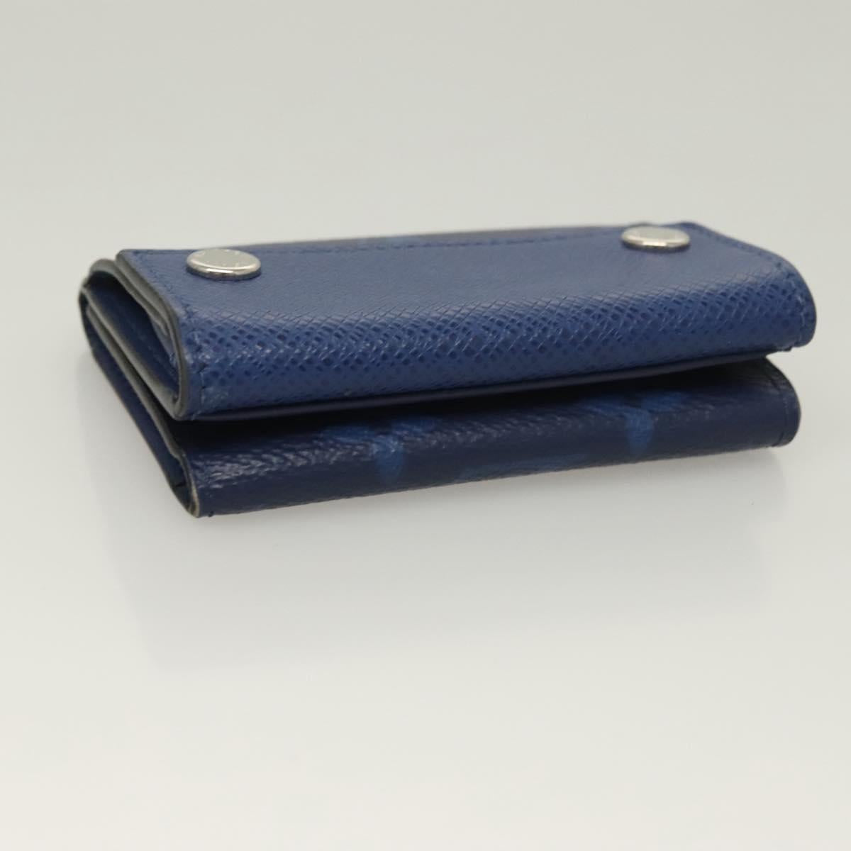 LOUIS VUITTON Taigalama Discovery Compact wallet Wallet Blue M67620 Auth 134375