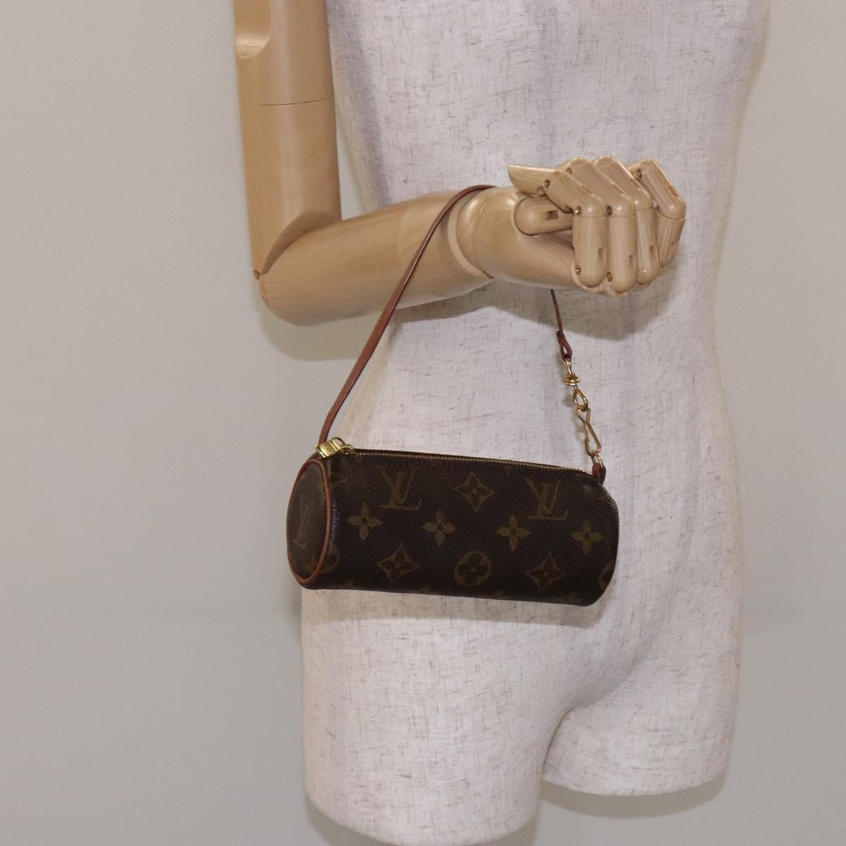 LOUIS VUITTON Monogram Papillon Pouch LV Auth 134376