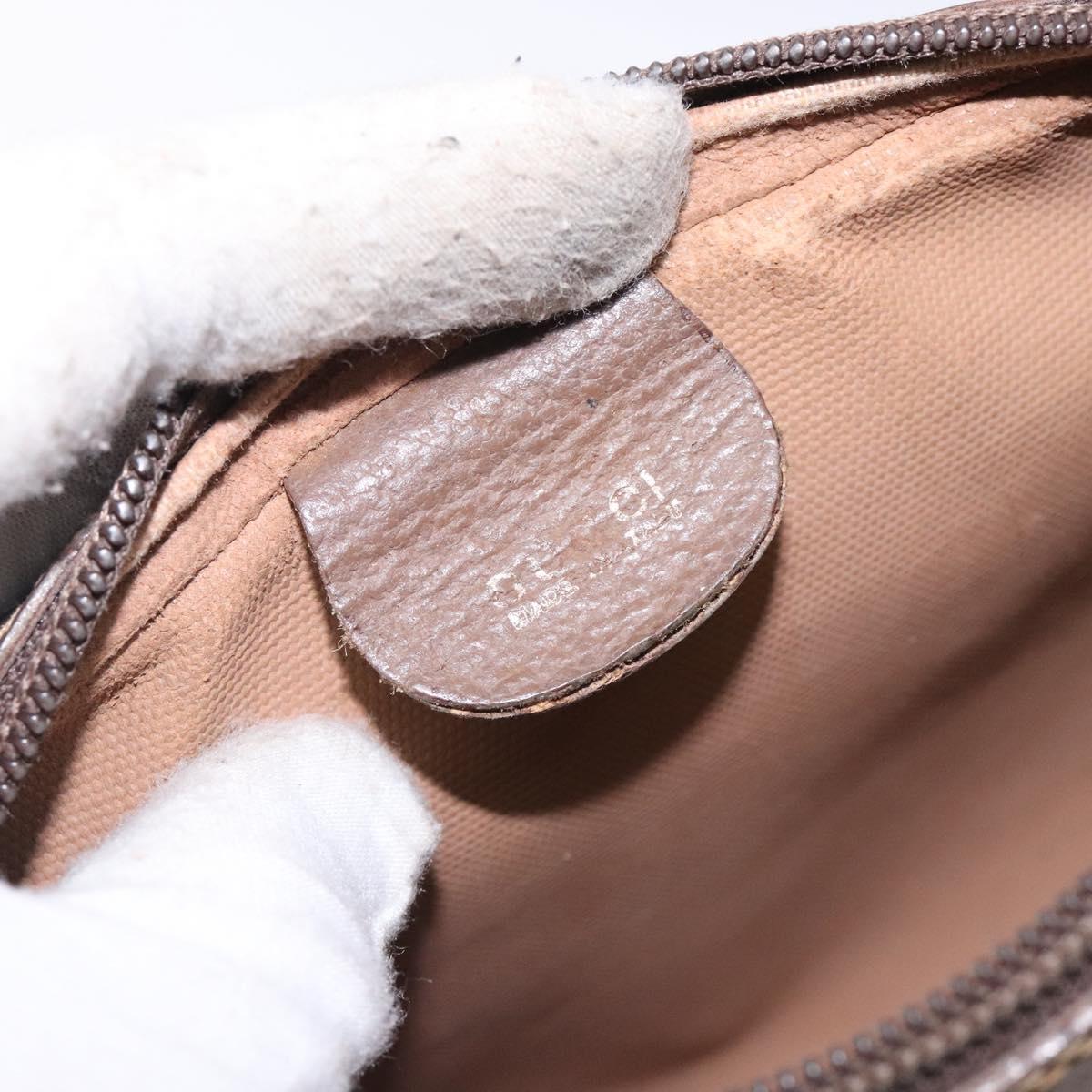 GUCCI GG Supreme Web Sherry Line Bag PVC Beige Gold 001 122 6594 Auth 134379