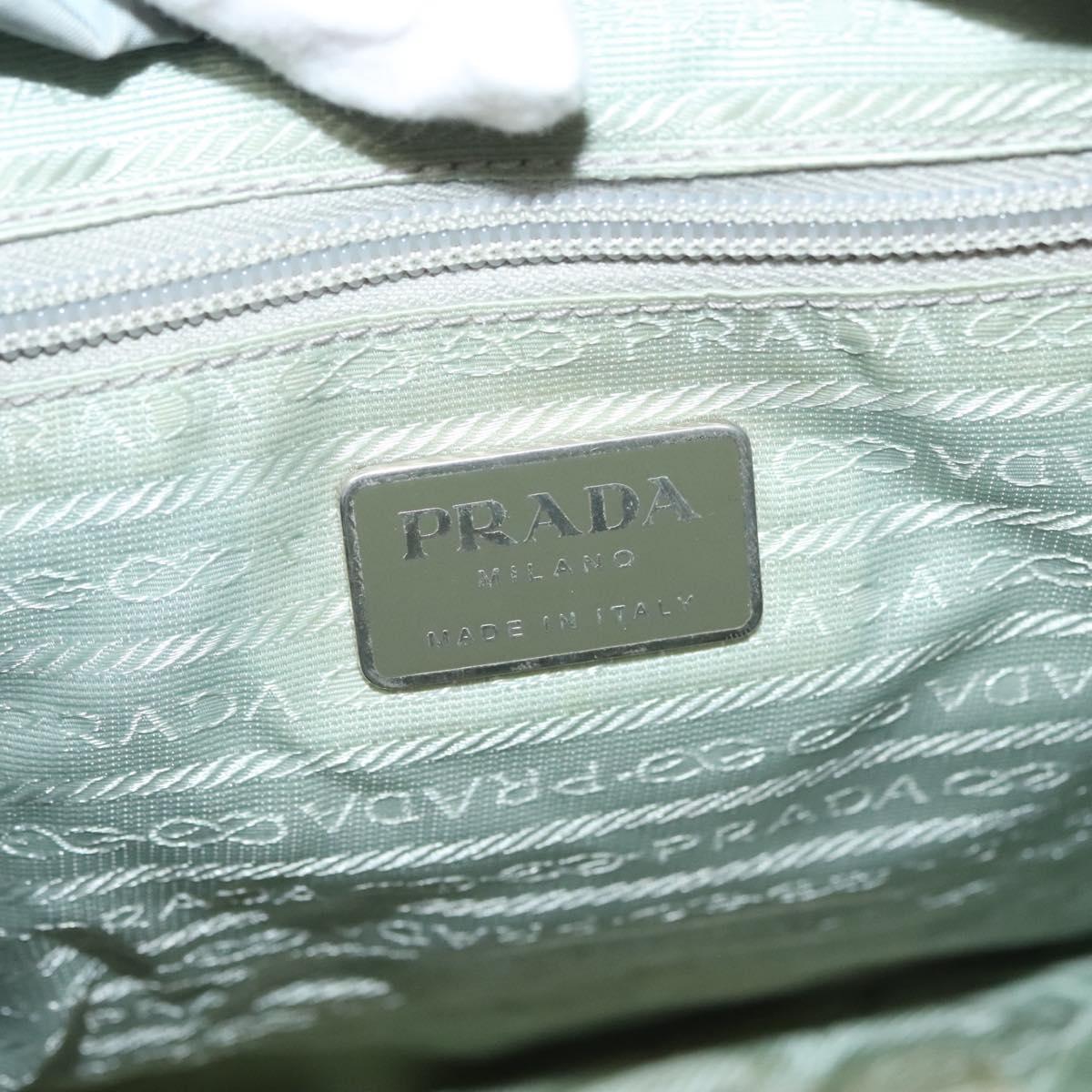 PRADA Backpack Nylon Light Blue Silver Auth 134383