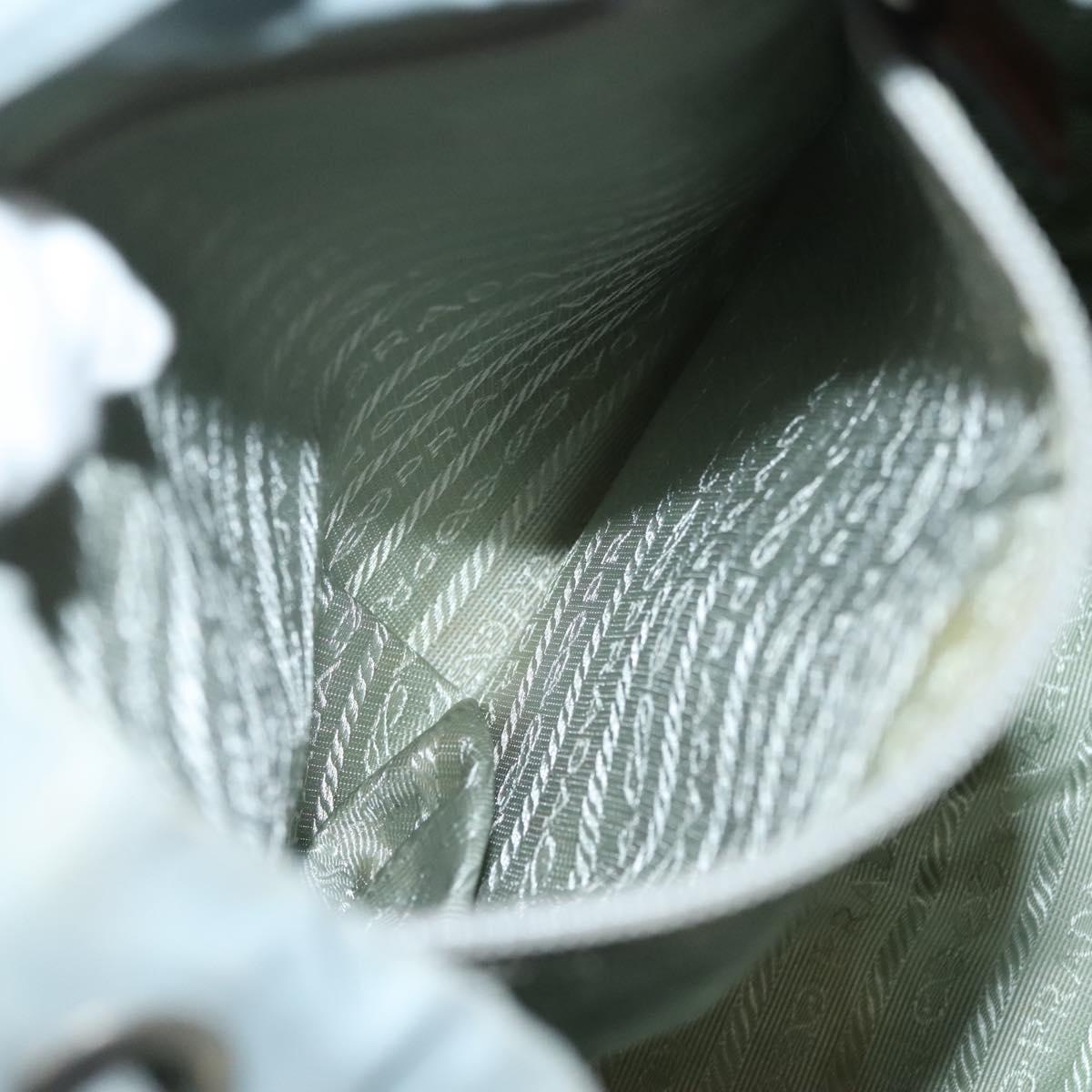 PRADA Backpack Nylon Light Blue Silver Auth 134383